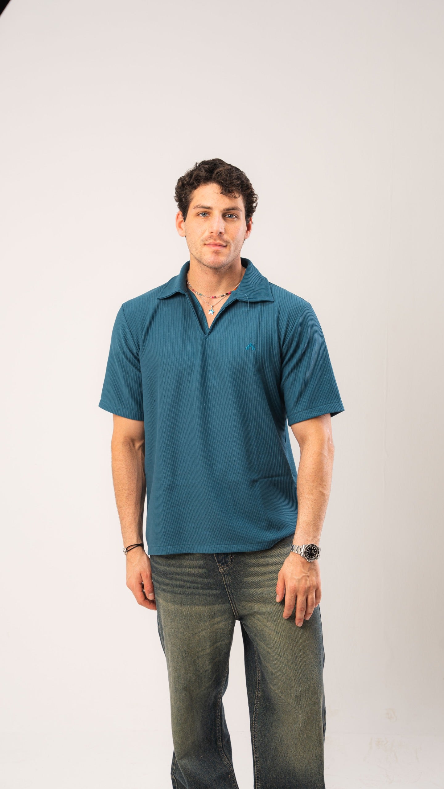 Petroleum Blue Cardonne Relaxed POLO