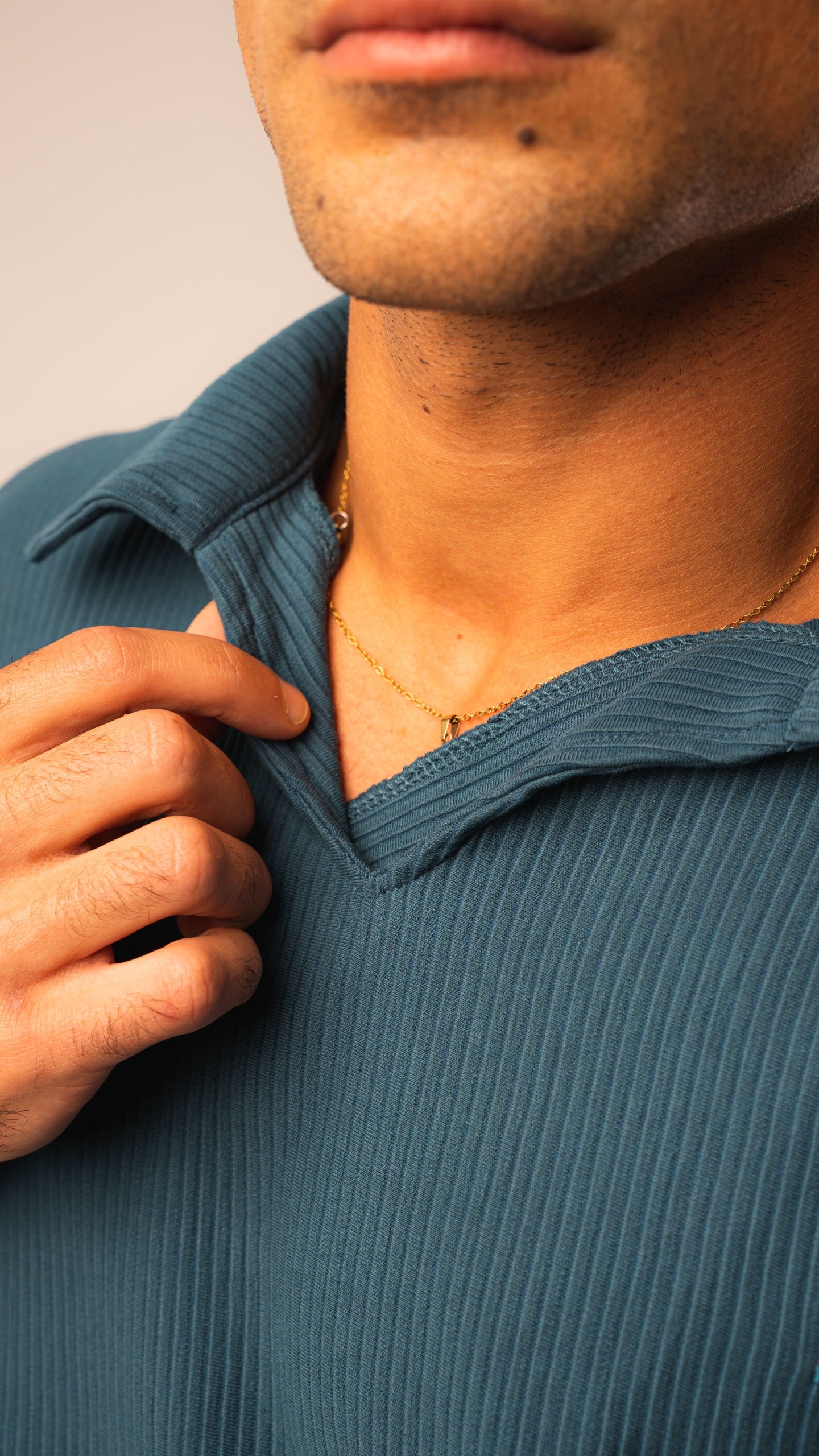 Petroleum Blue Cardonne Structured POLO