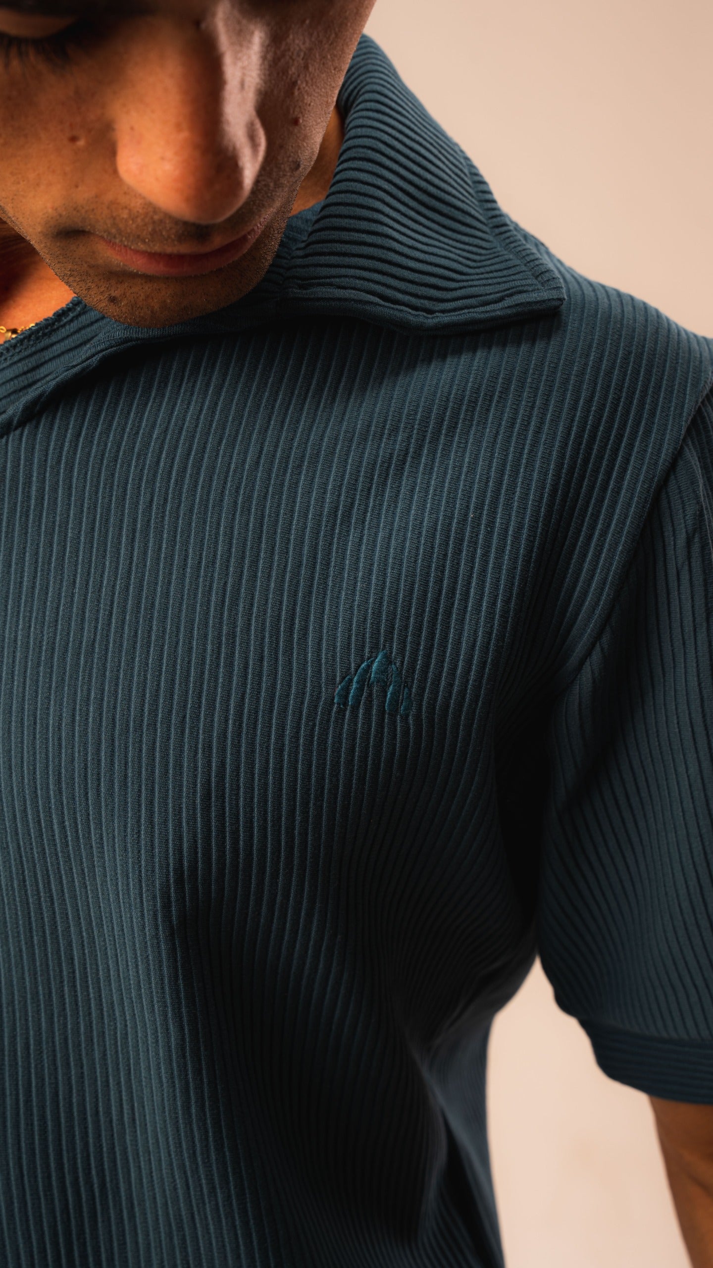 Petroleum Blue Cardonne Structured POLO