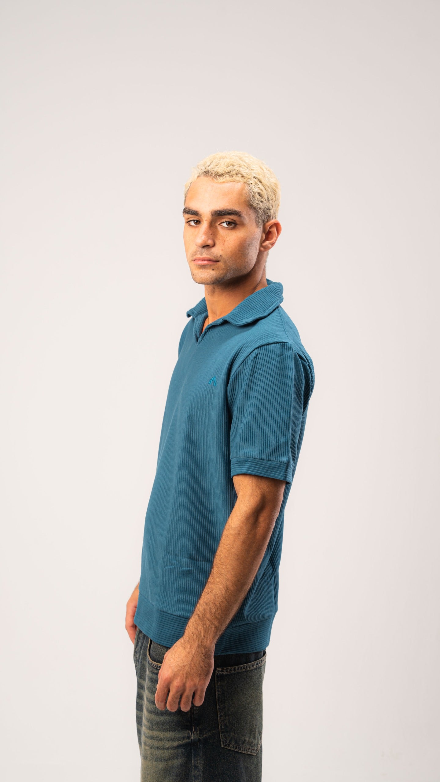 Petroleum Blue Cardonne Structured POLO