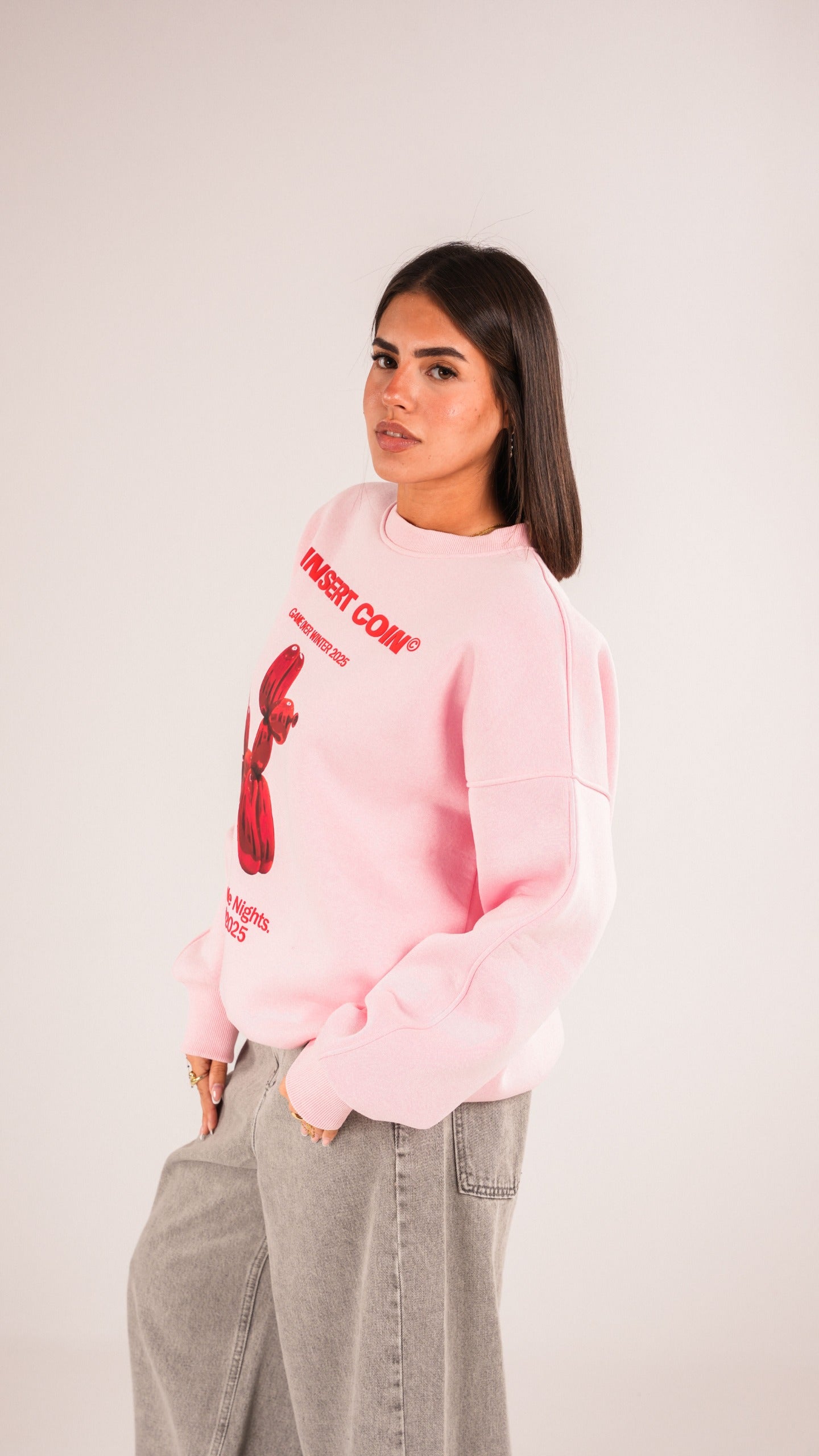 Arcade pink crewneck