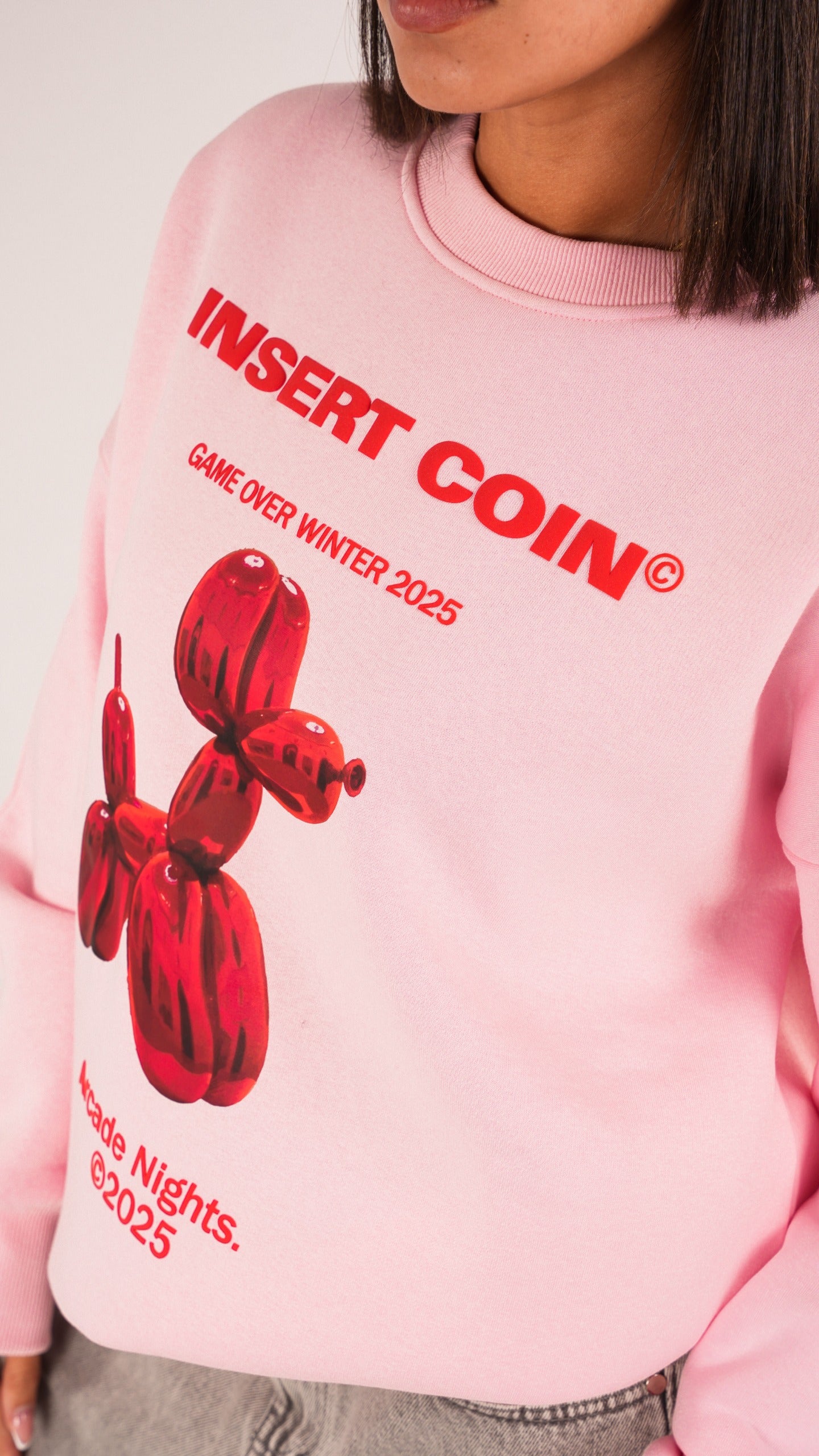 Arcade pink crewneck