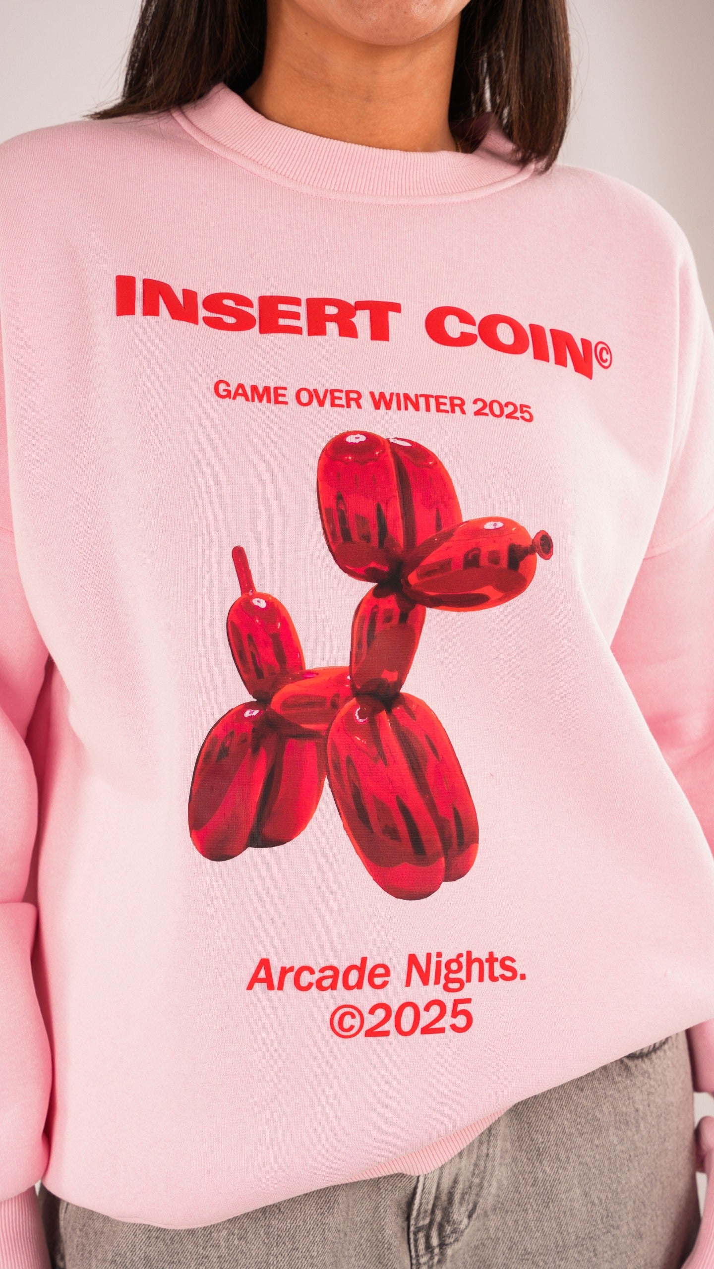 Arcade pink crewneck