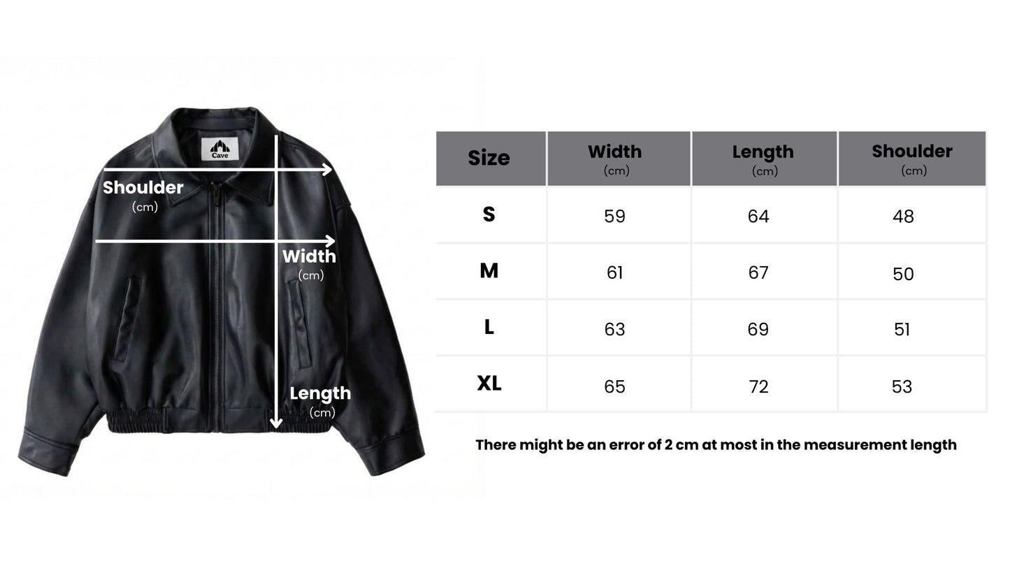 Unisex Black Leather Jacket