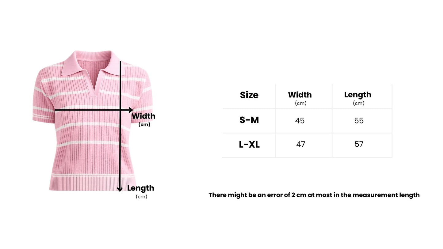 Stripe knit polo pink