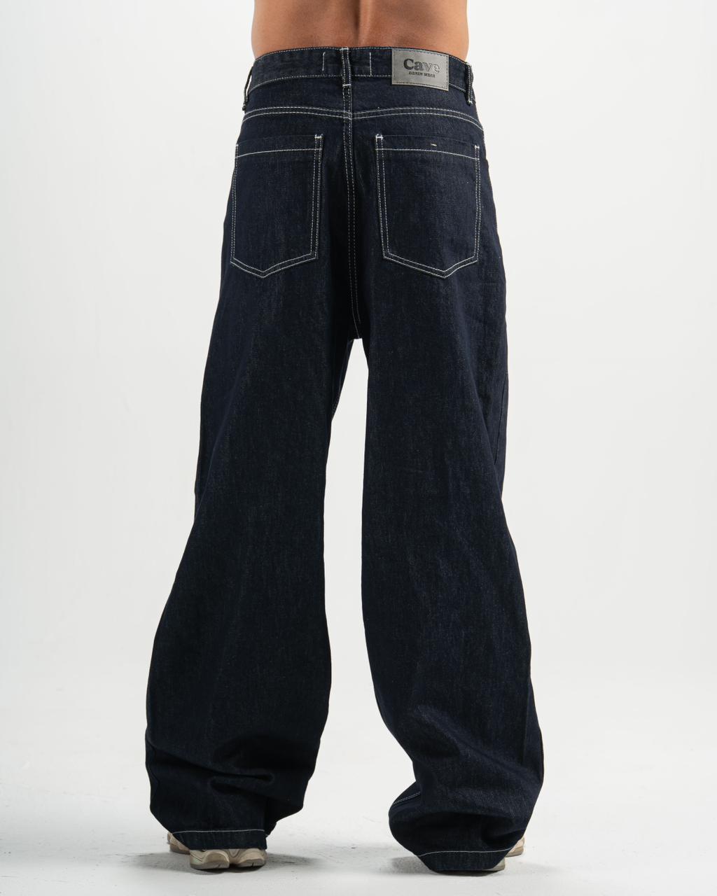 Unisex raw navy denim