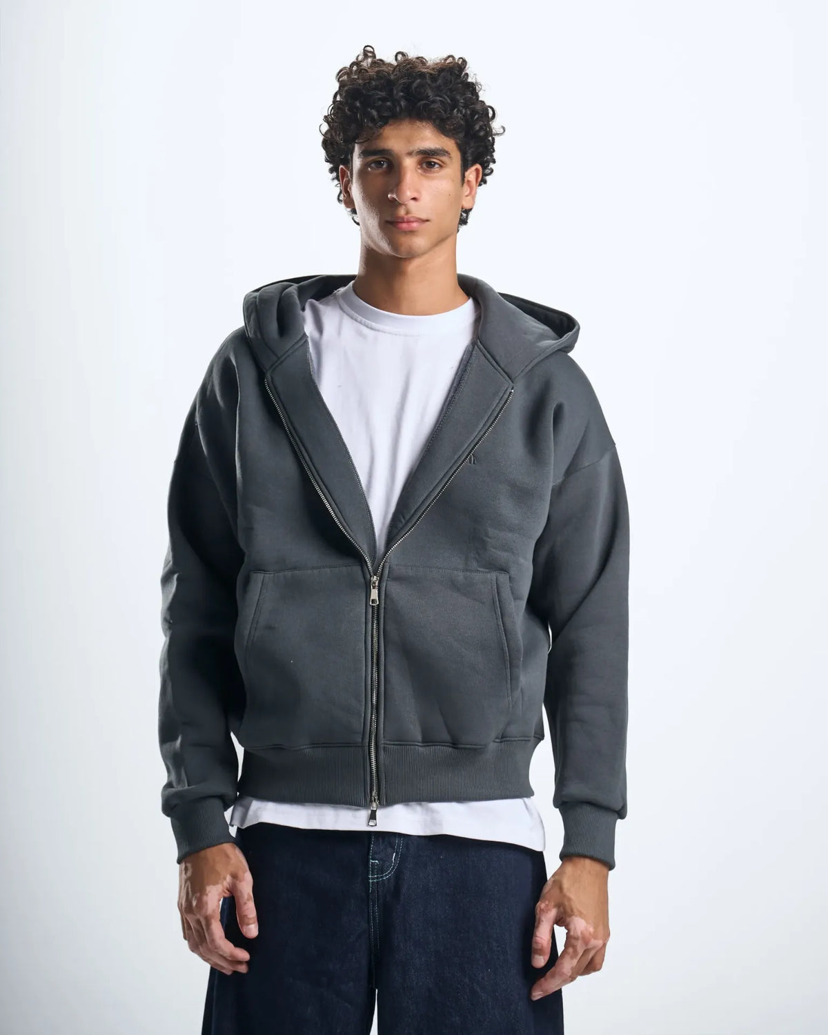 Zipup darkgrey hoodie