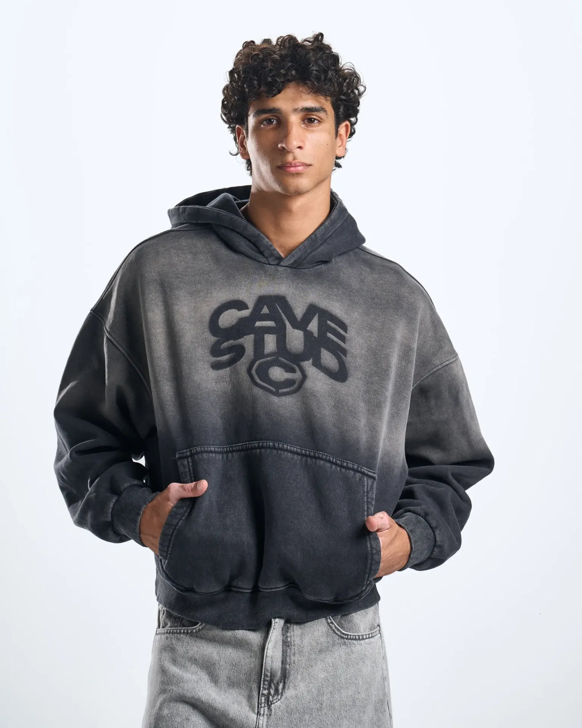 darkgrey washed hoodie