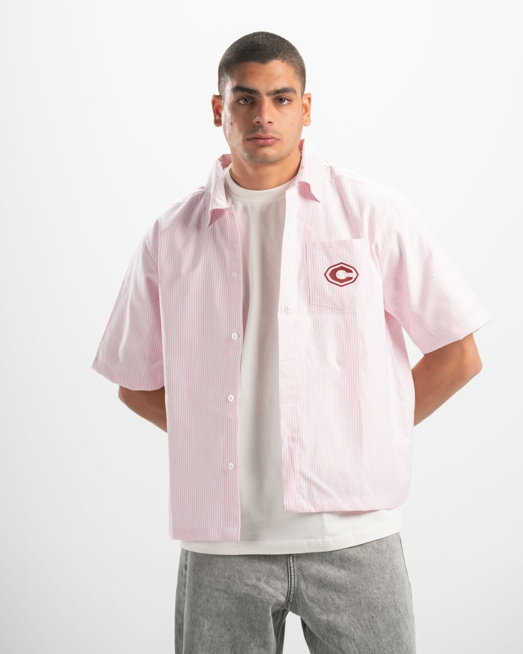 Stripe pink shirt – Cave Egypt