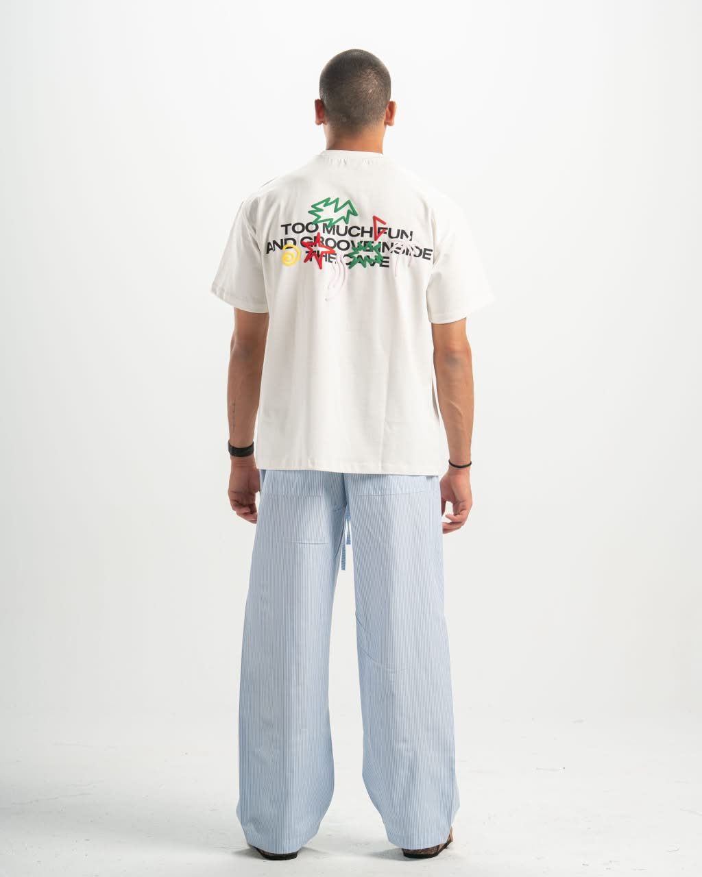 Stripe babyblue pants