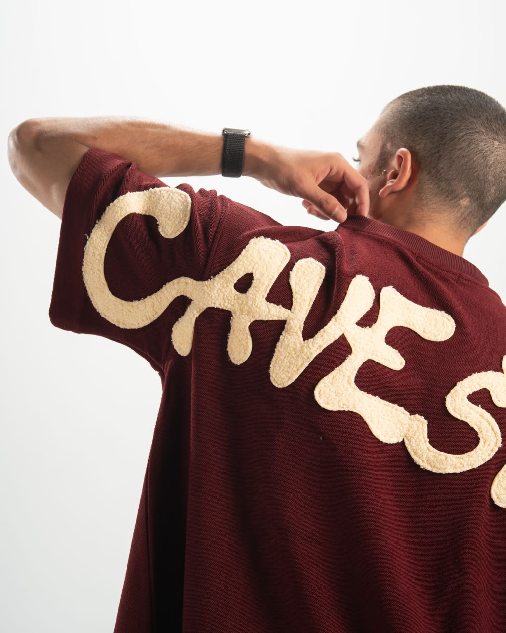 Shadow fur burgundy T-shirt