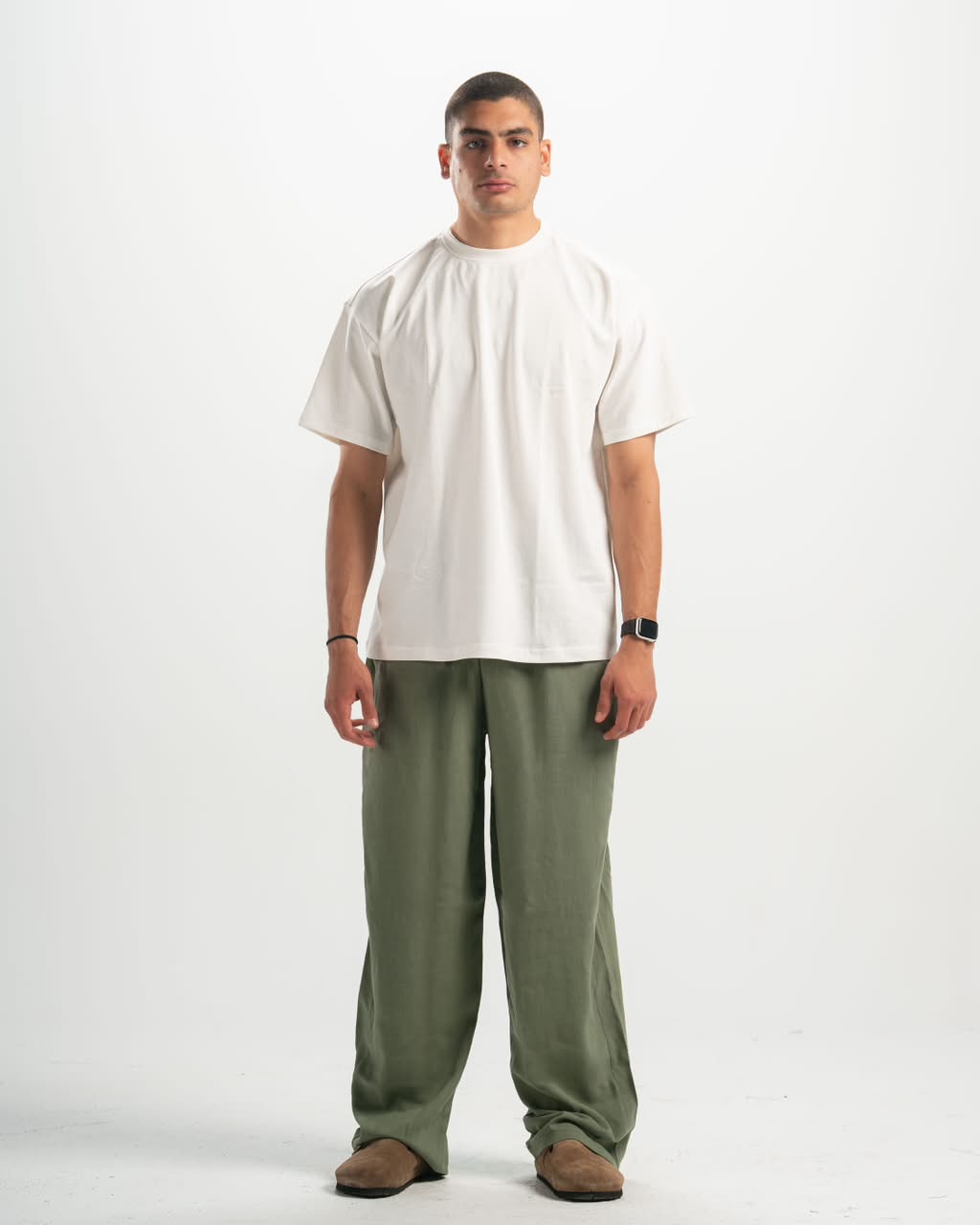 linen olive Pants