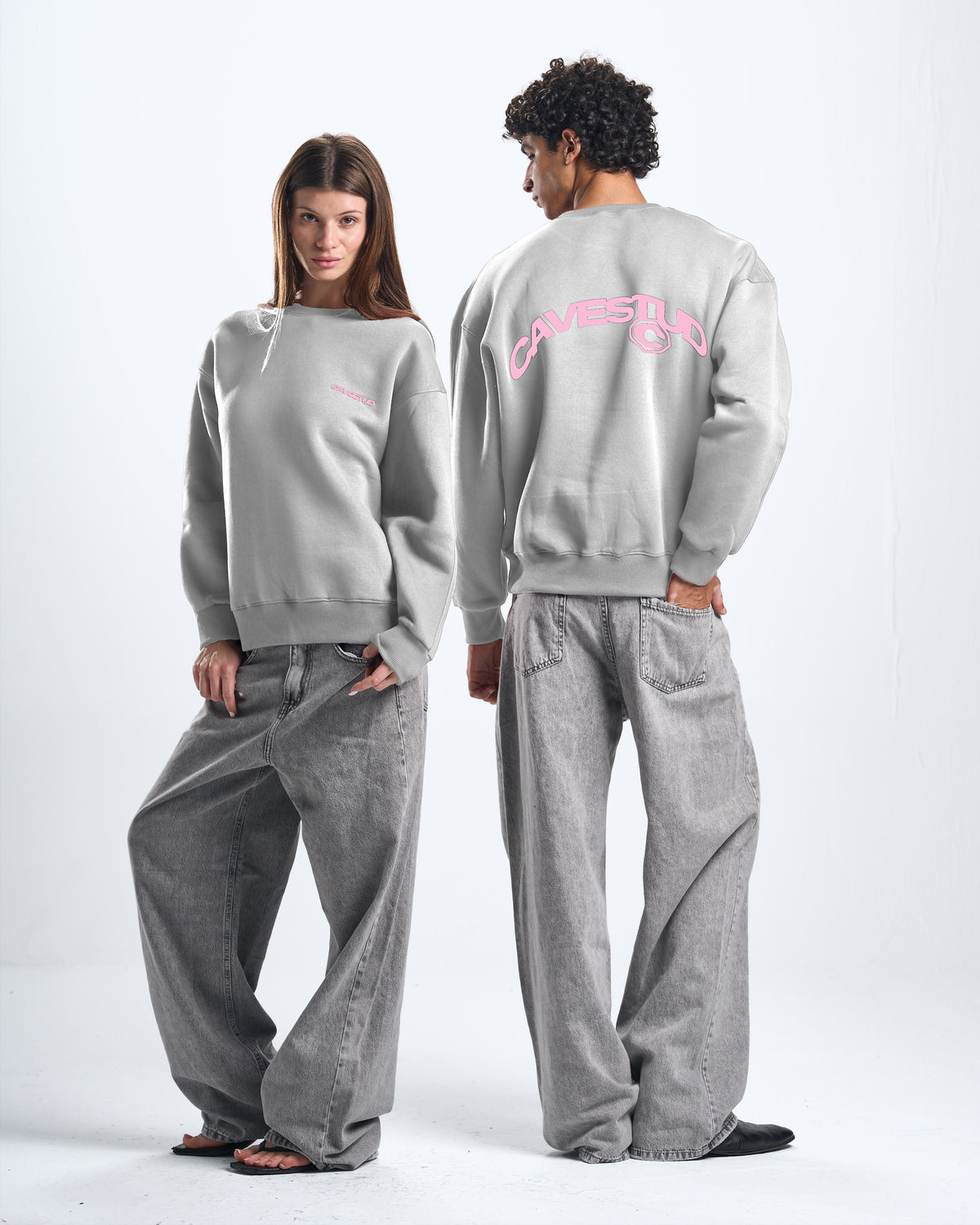 outcast silver crewneck