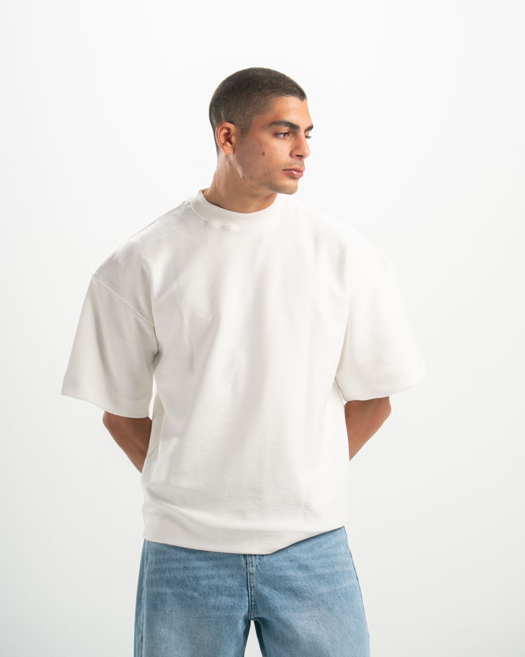 Shadow fur white T-shirt