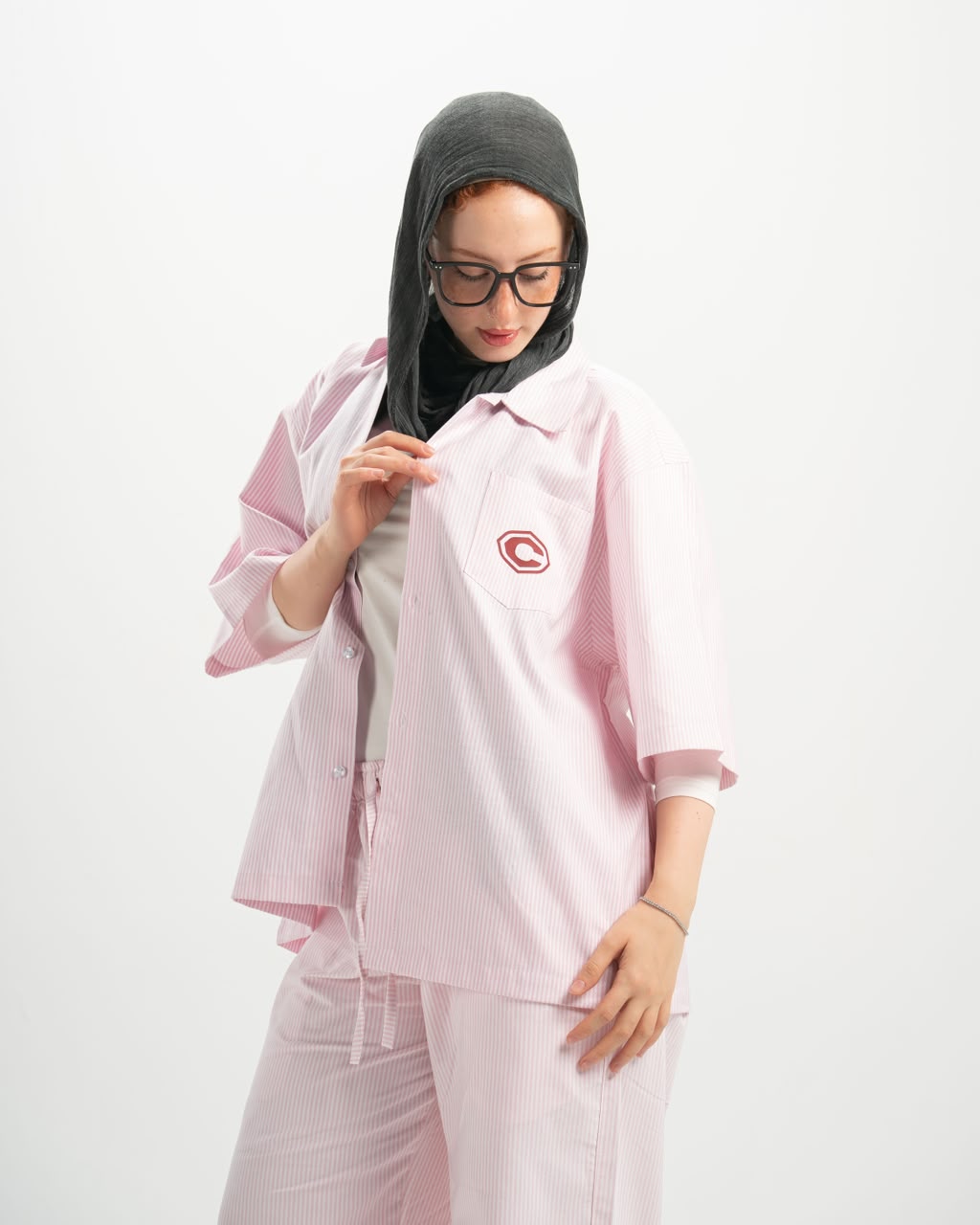 Stripe pink shirt
