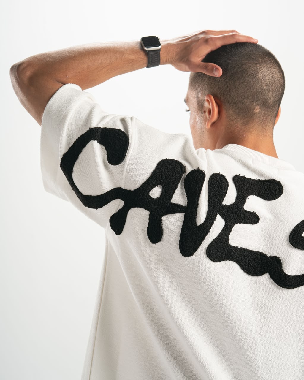 Shadow fur white T-shirt