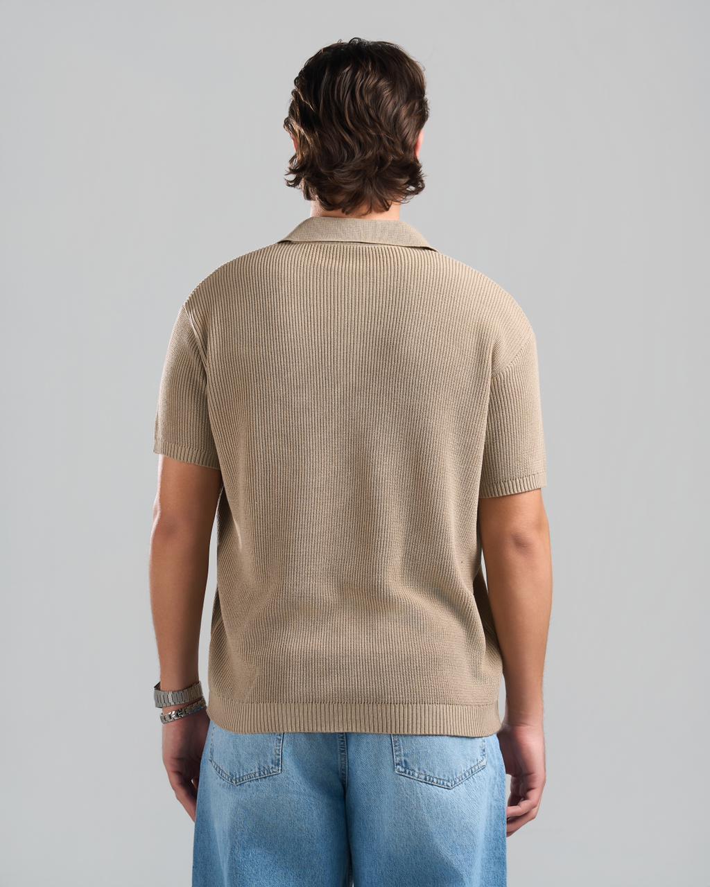 Knitted beige Polo