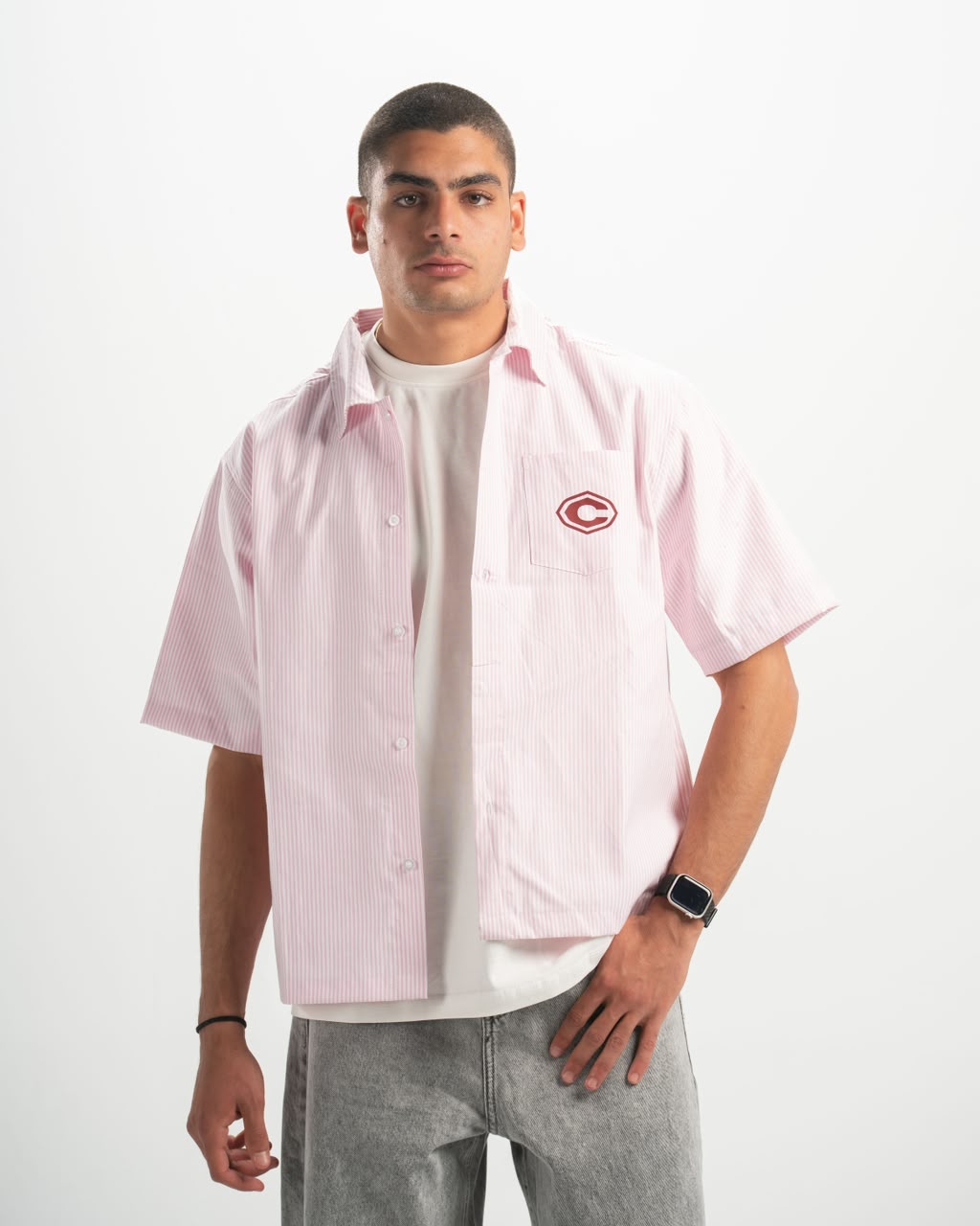 Stripe pink shirt