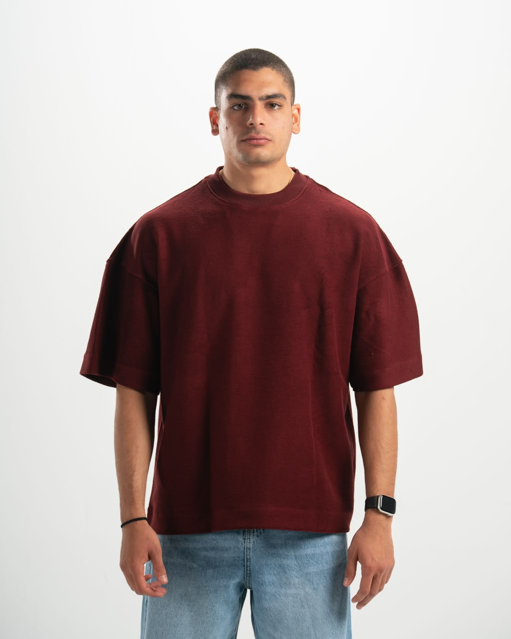 Shadow fur burgundy T-shirt