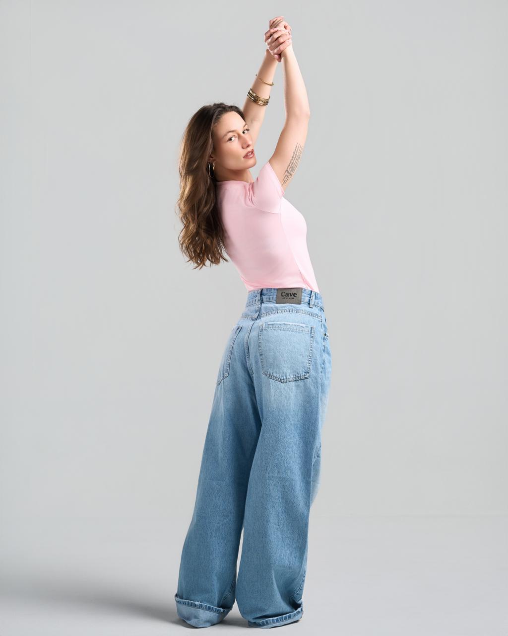 U-Neck Short Sleeve BabyPink Top