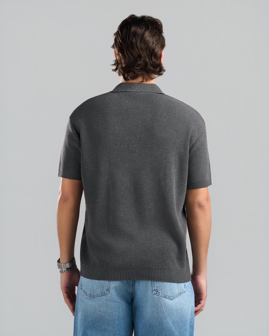 Knitted grey Polo