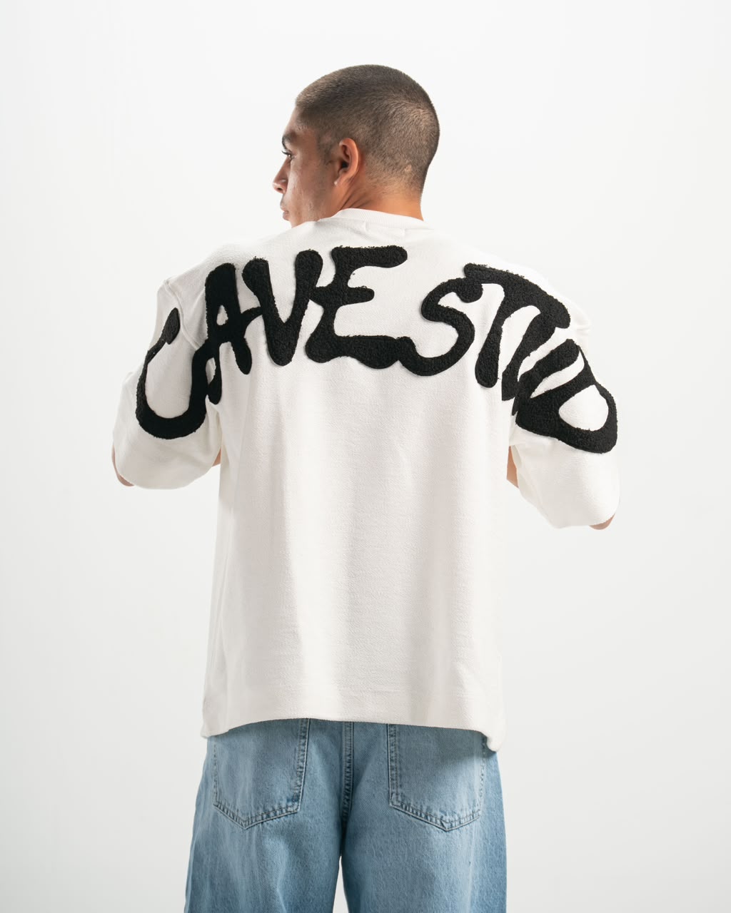 Shadow fur white T-shirt