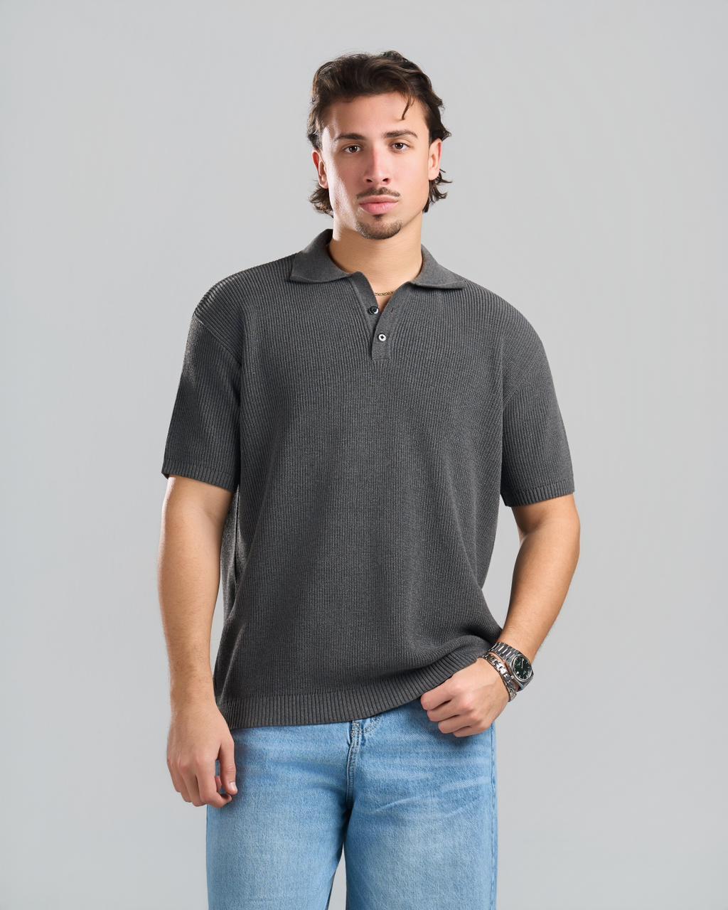 Knitted grey Polo