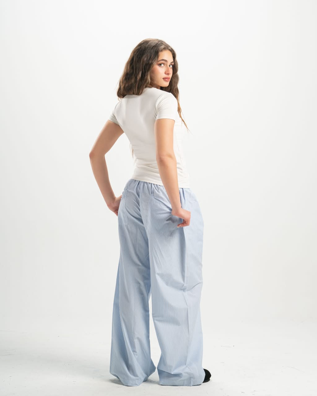 Stripe babyblue pants