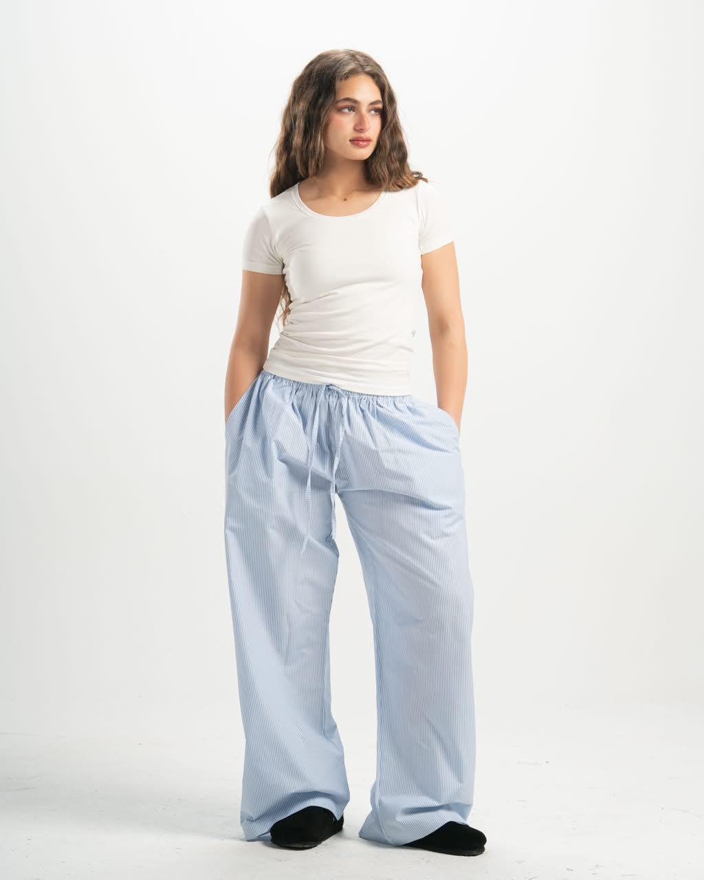 Stripe babyblue pants
