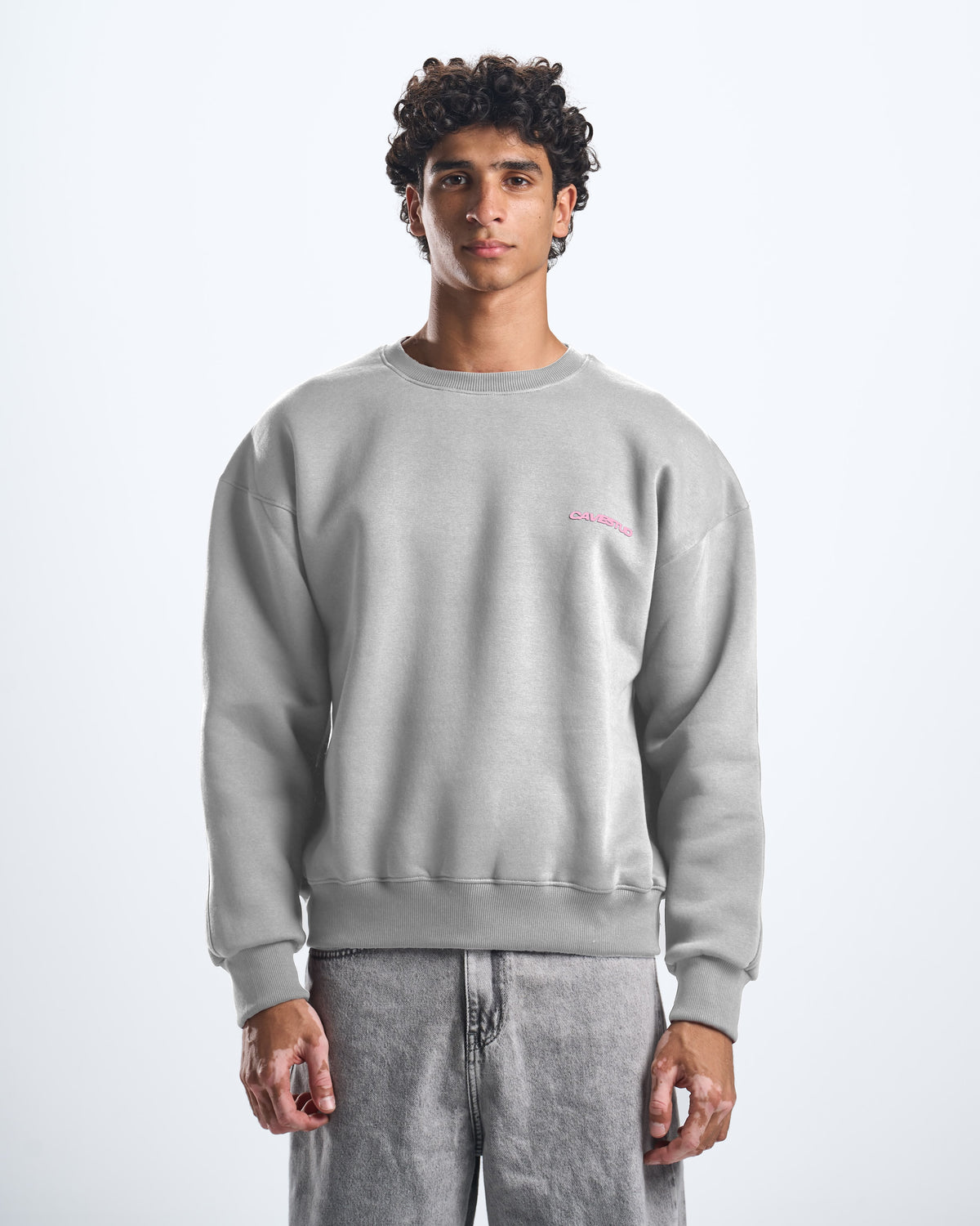 outcast silver crewneck