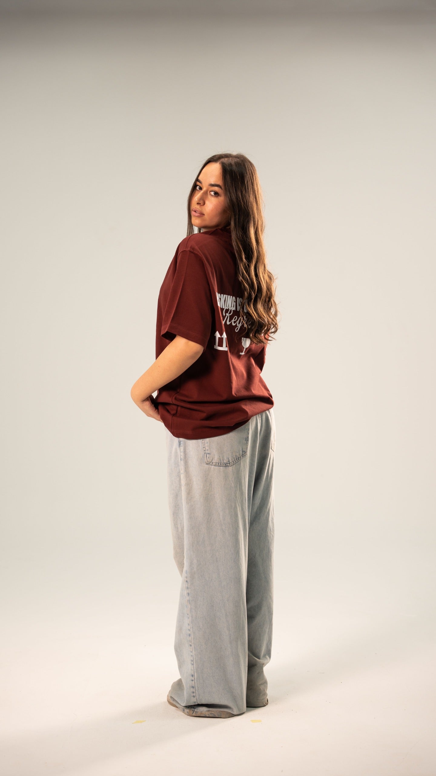 Risking Unisex Burgundy T-shirt