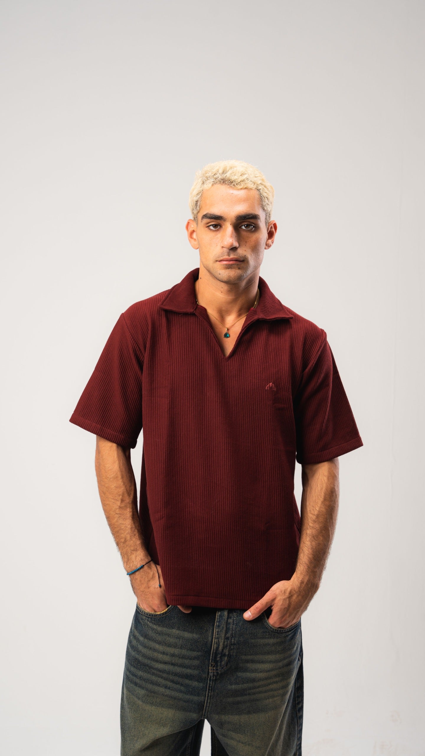 Burgundy Cardonne Relaxed POLO
