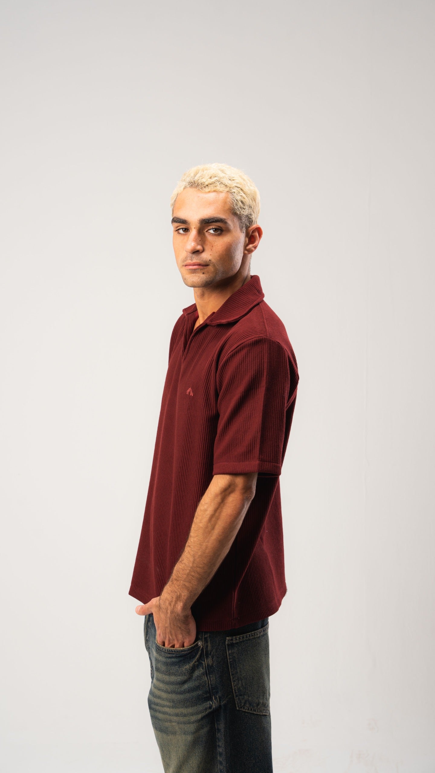 Burgundy Cardonne Relaxed POLO