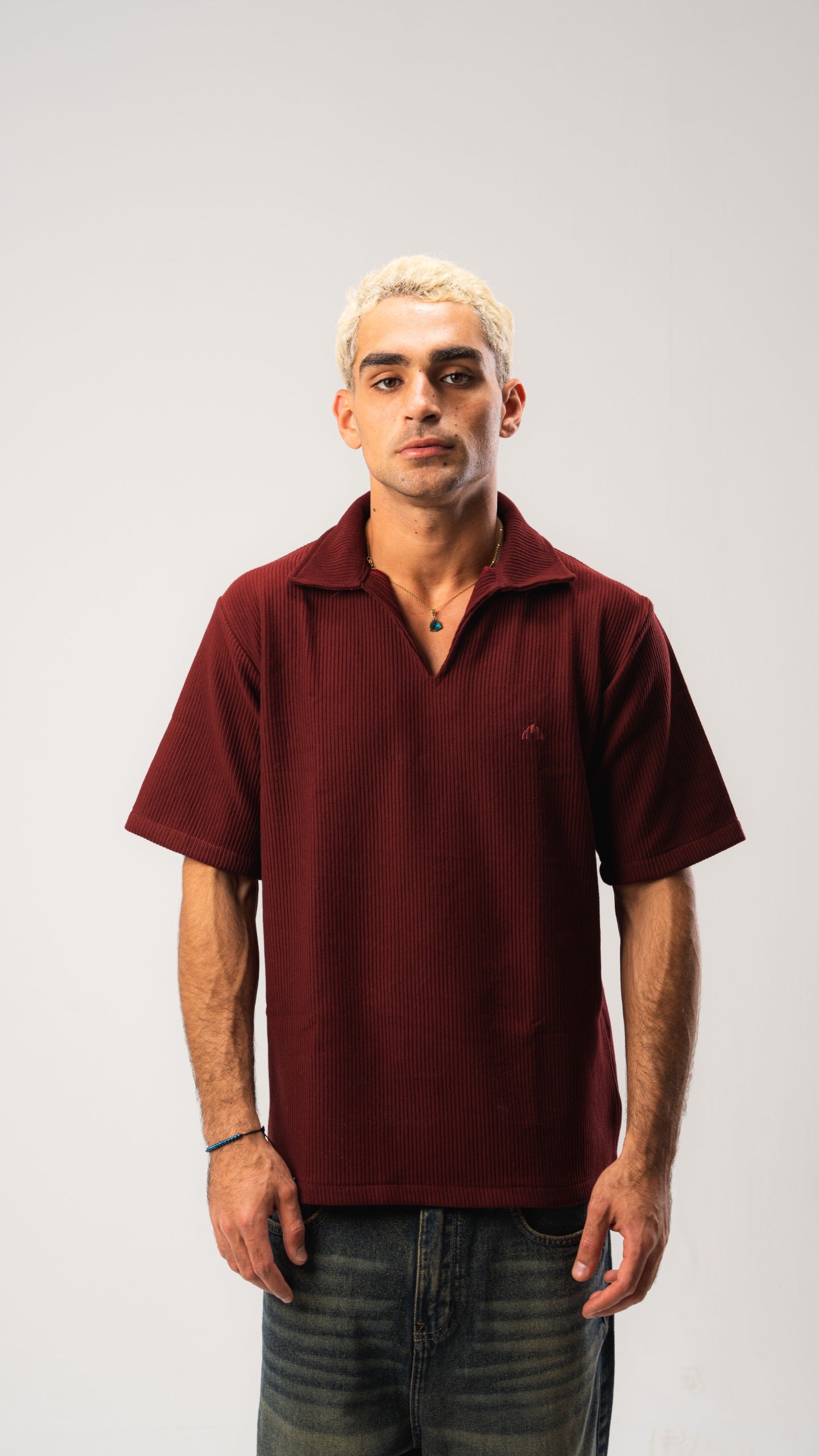 Burgundy Cardonne Relaxed POLO