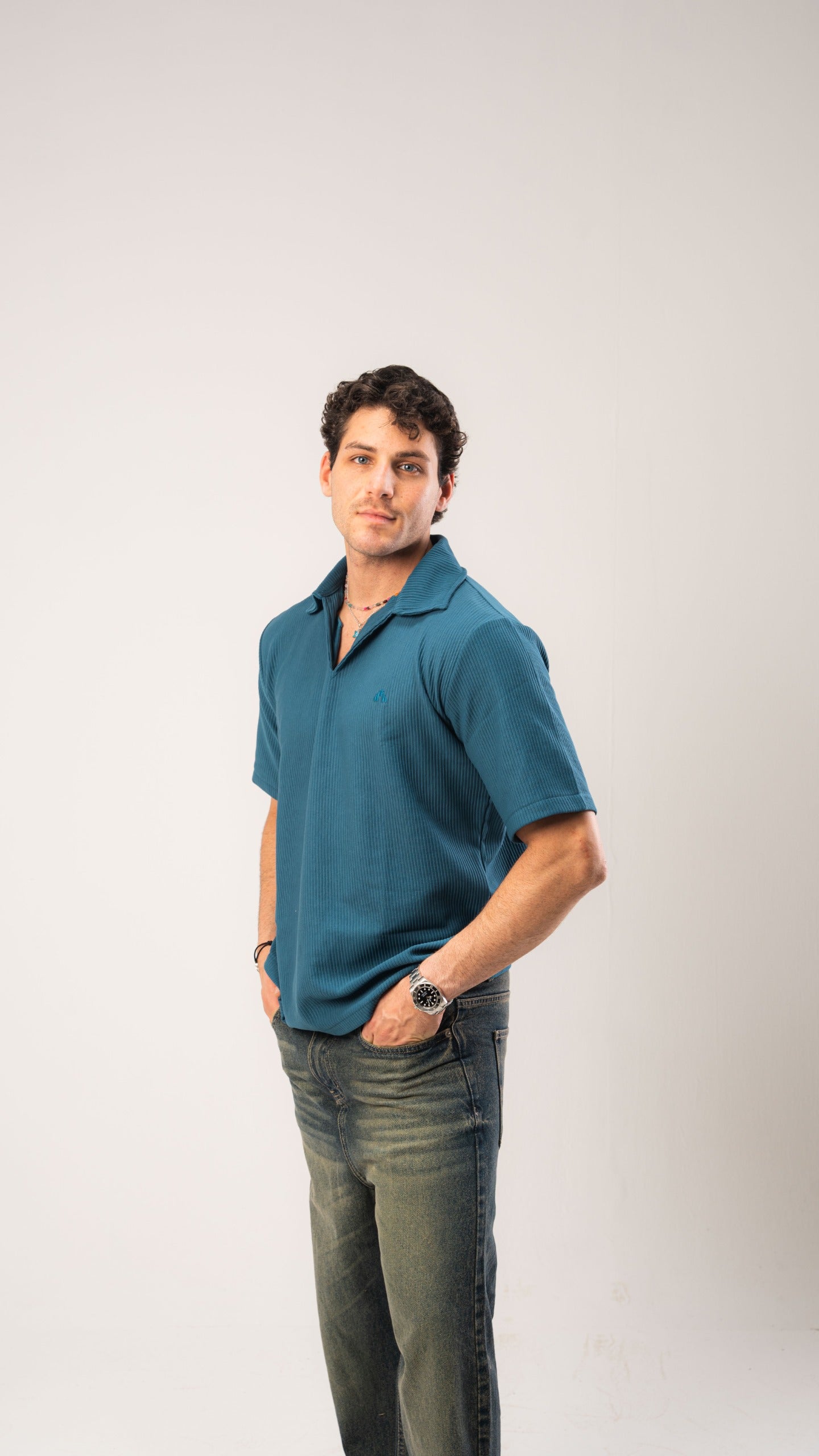 Petroleum Blue Cardonne Relaxed POLO