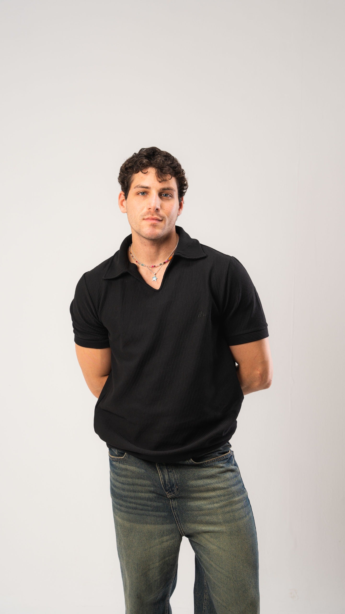 Black Cardonne Structured POLO
