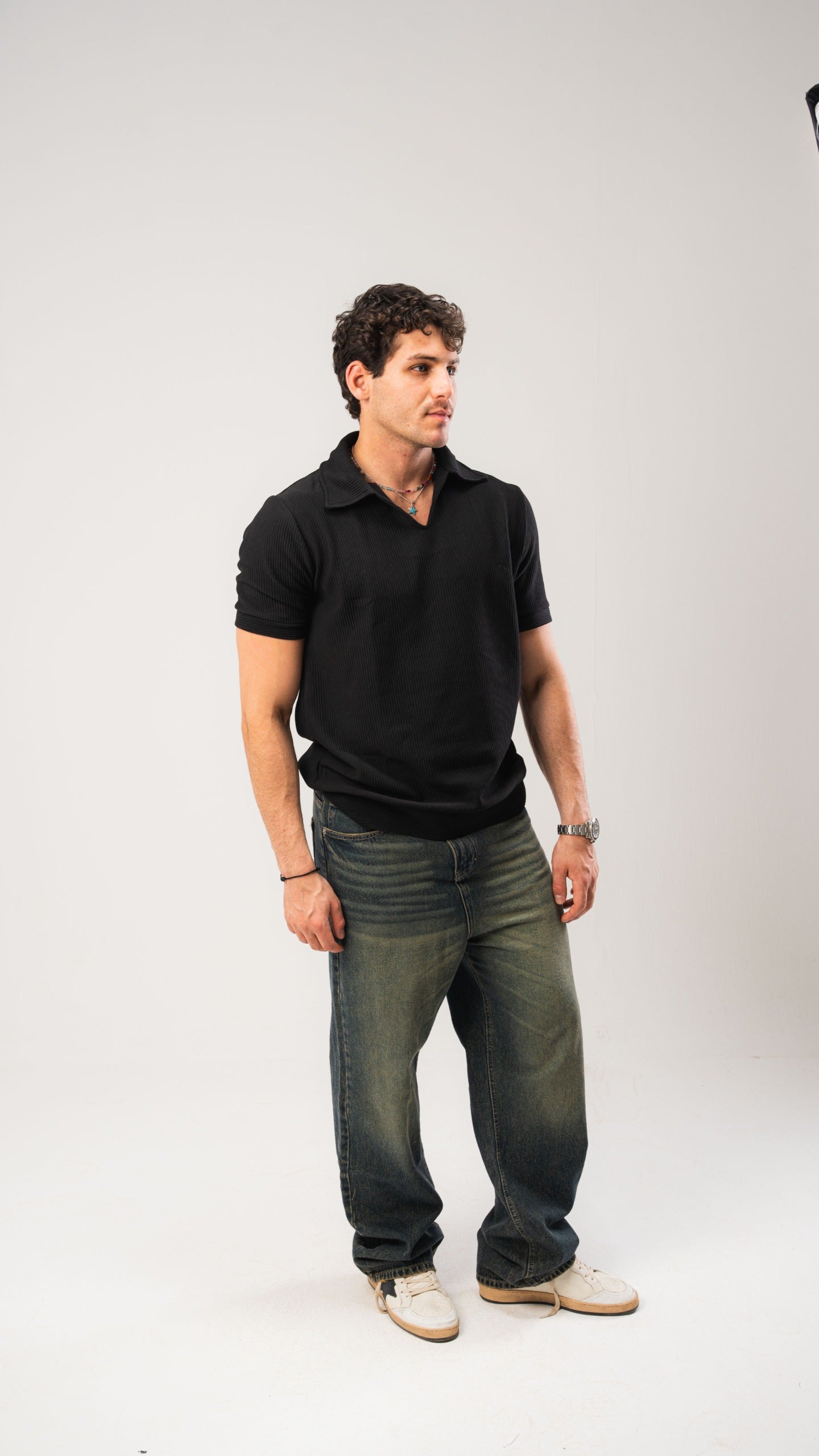 Black Cardonne Structured POLO