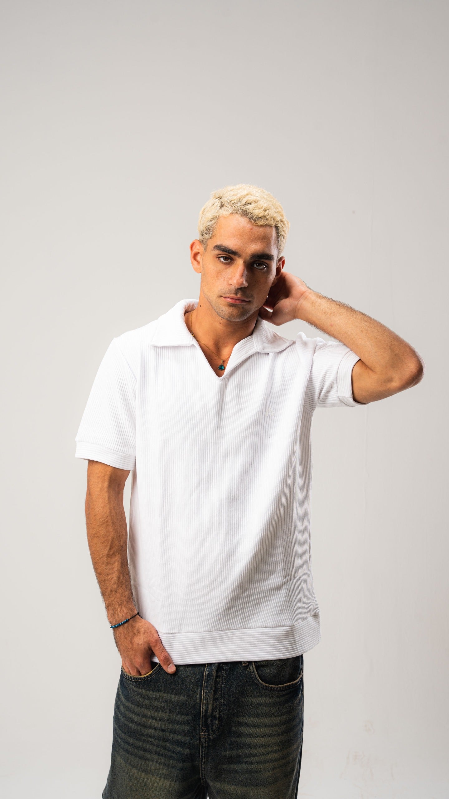 White Cardonne Structured POLO