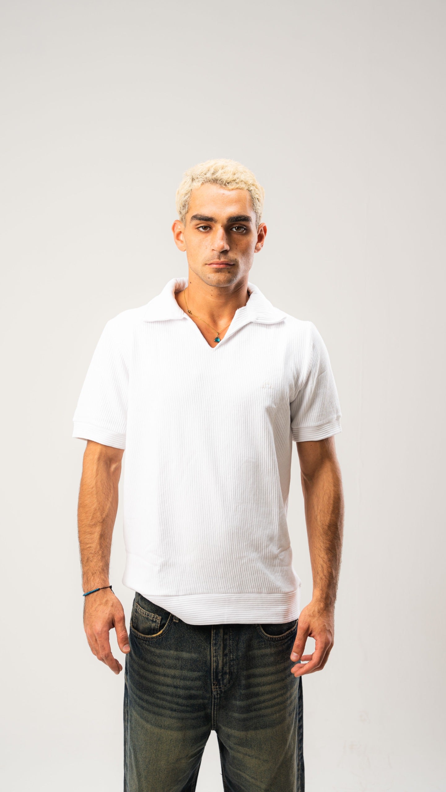 White Cardonne Structured POLO