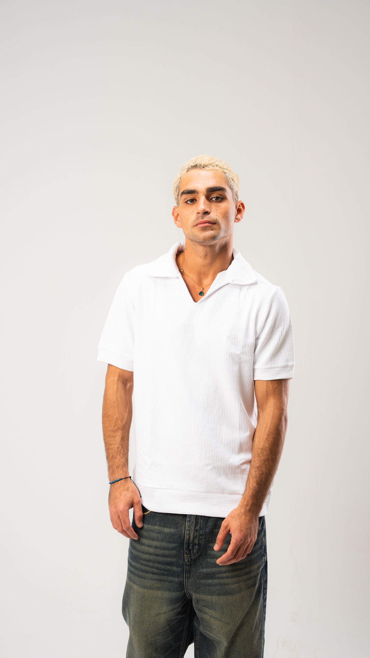 White Cardonne Structured POLO