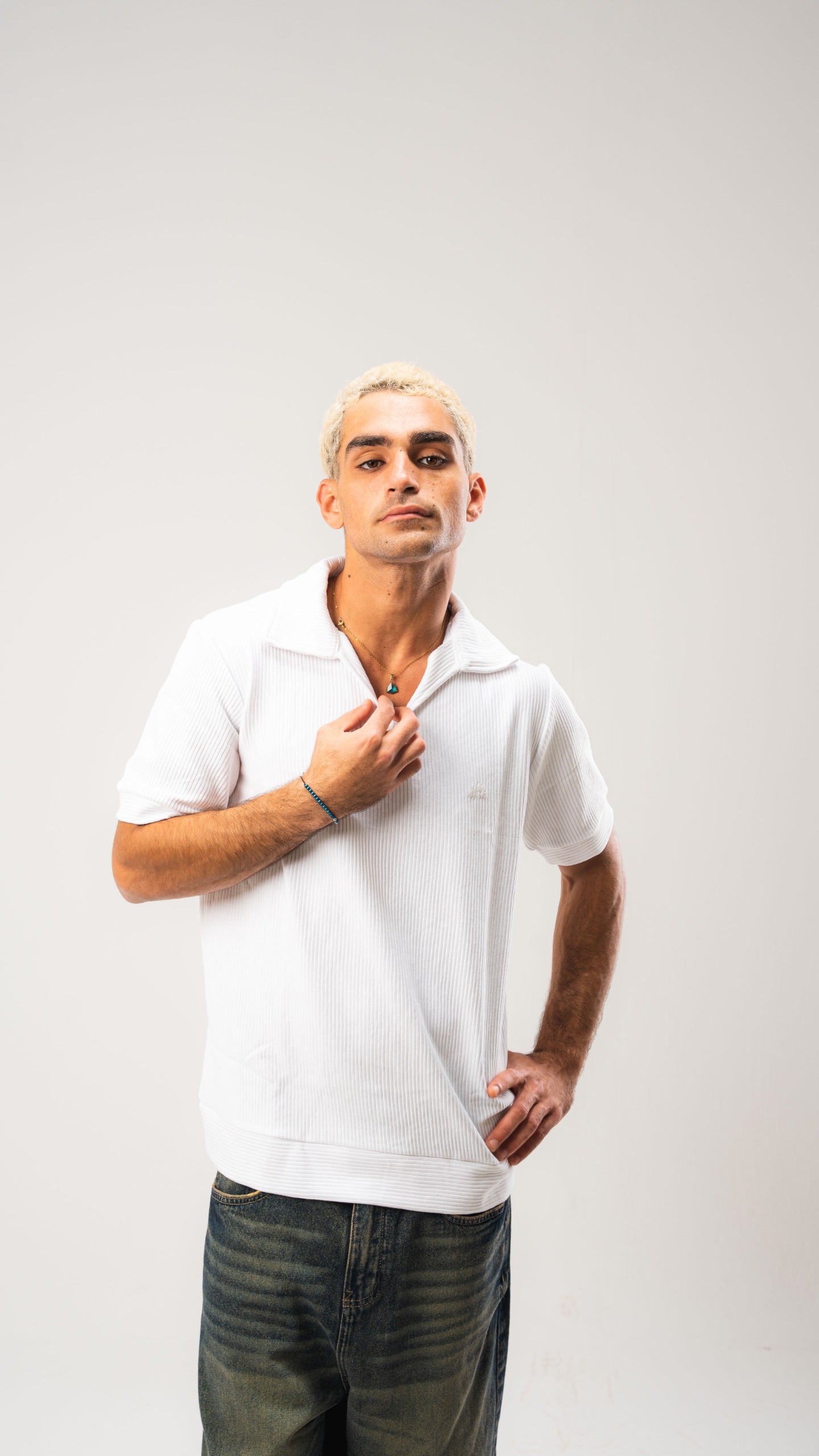 White Cardonne Structured POLO