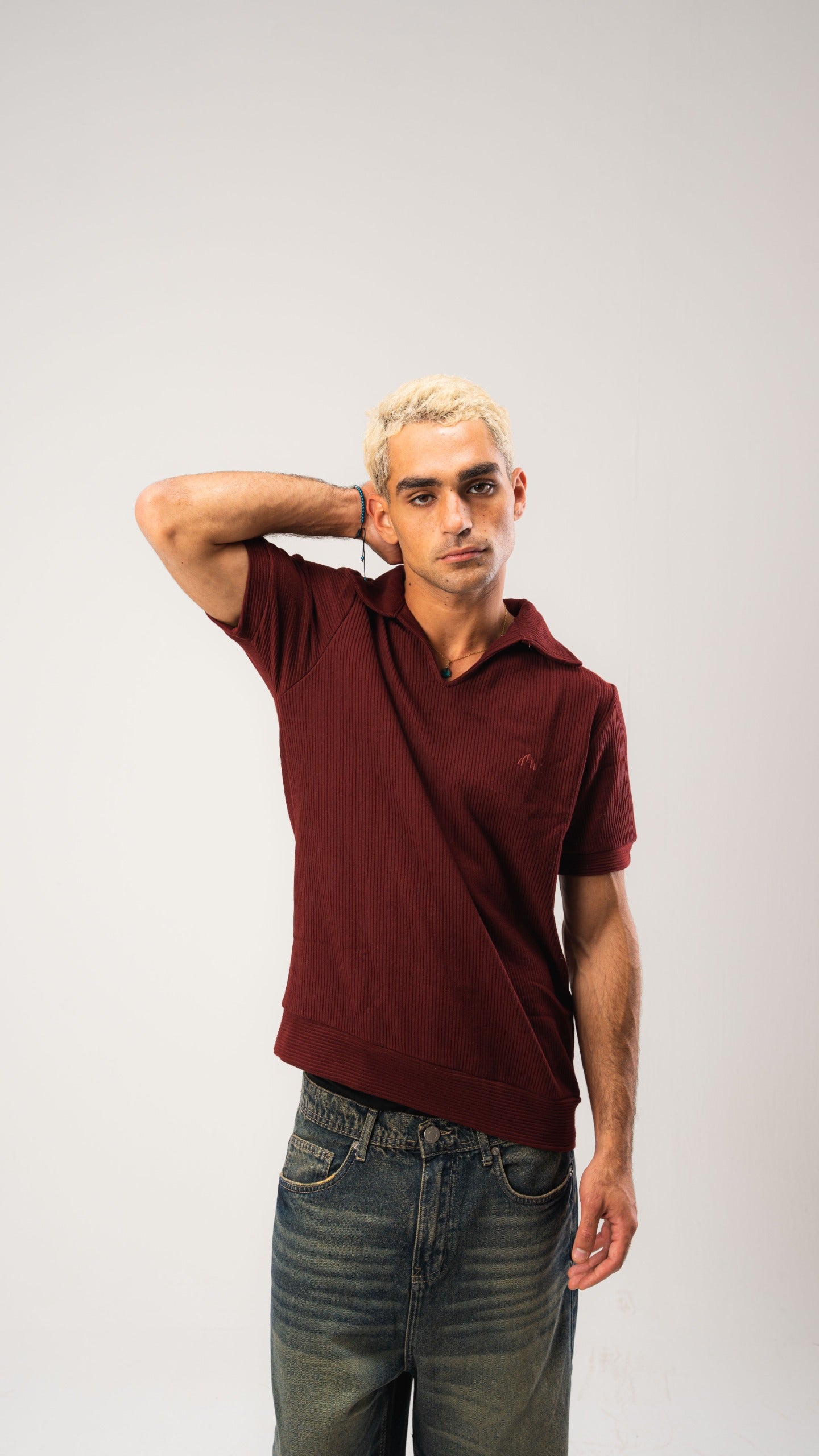 Burgundy Cardonne Structured POLO