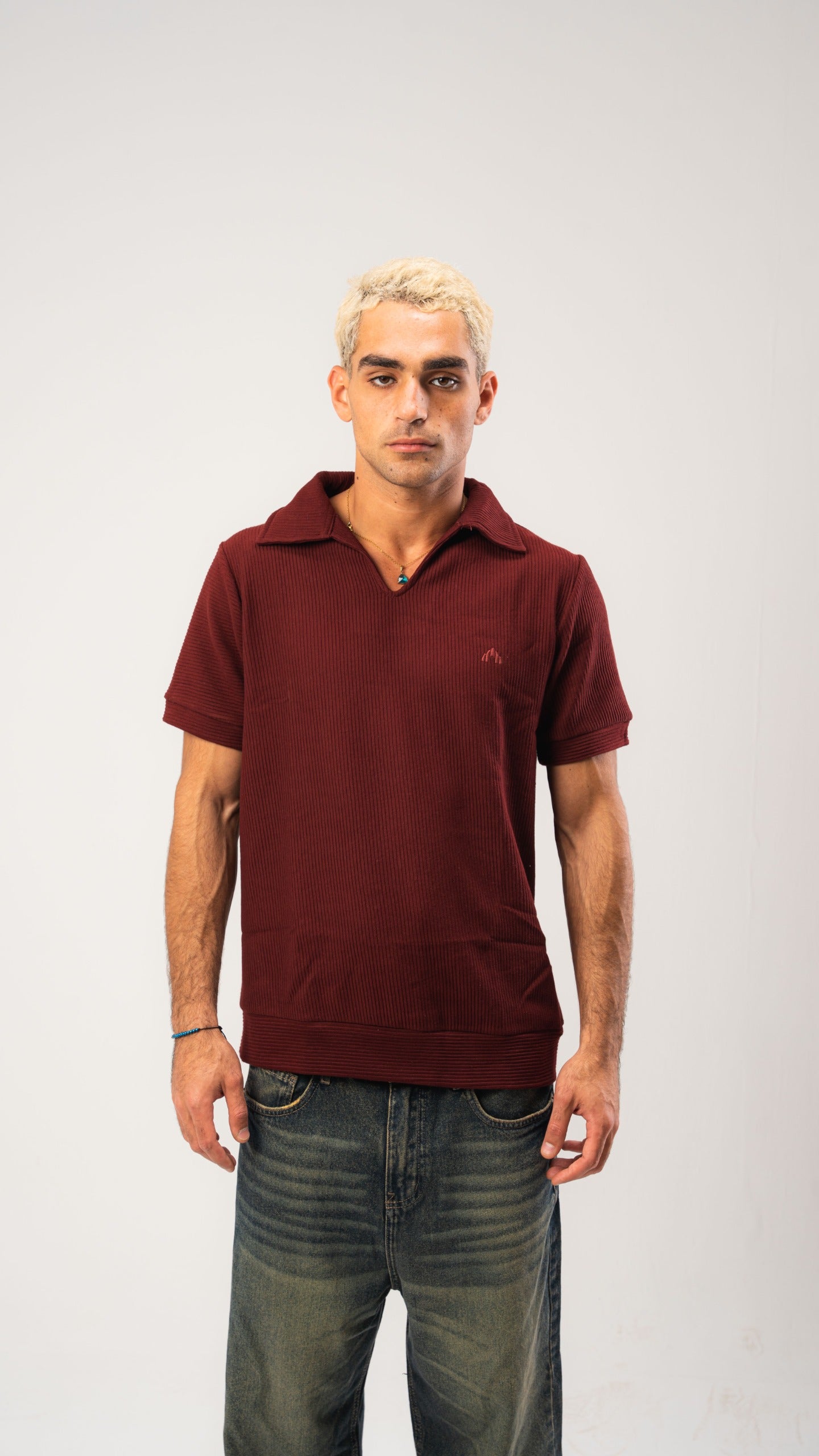 Burgundy Cardonne Structured POLO