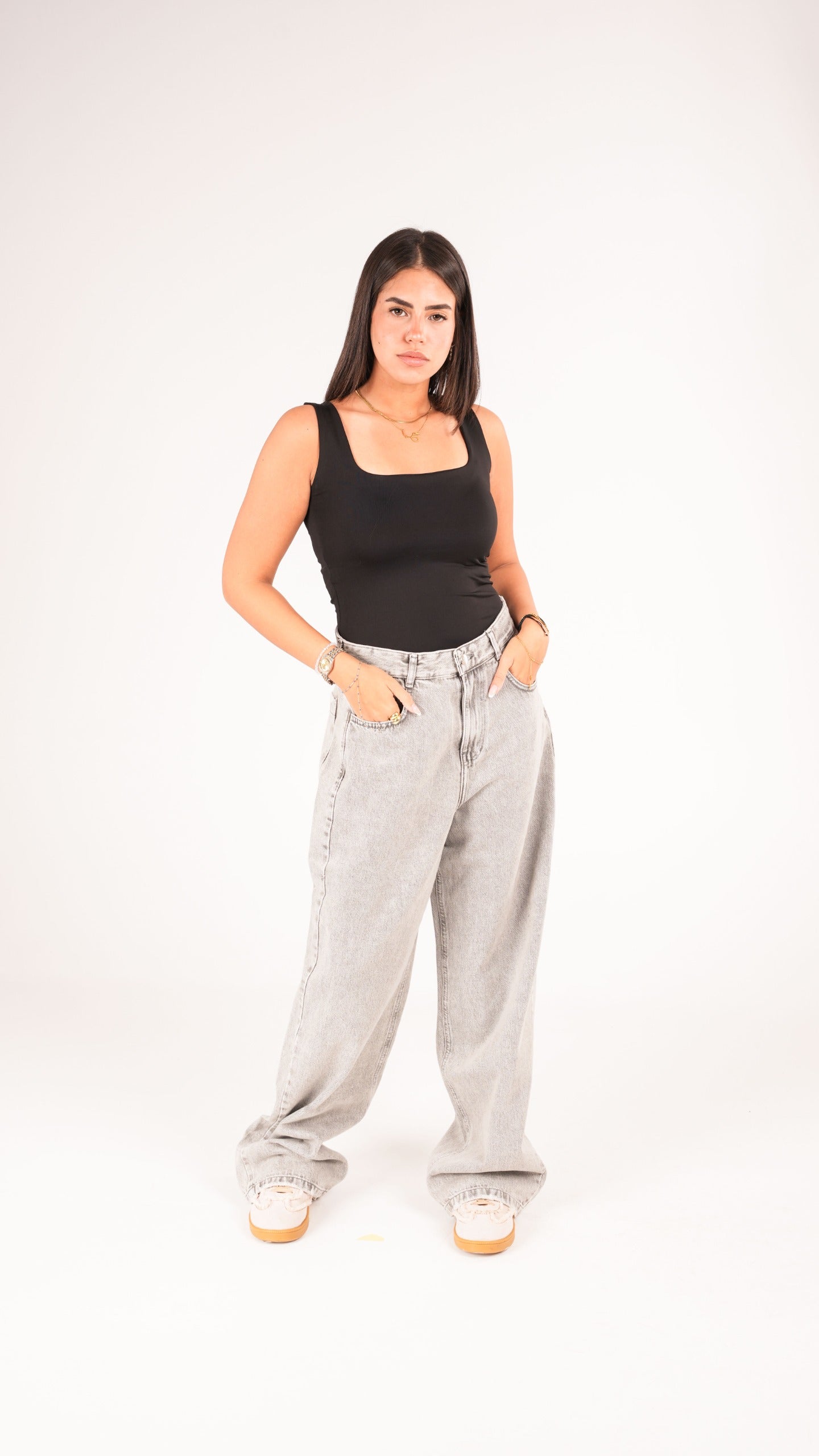 Unisex Grey Denim