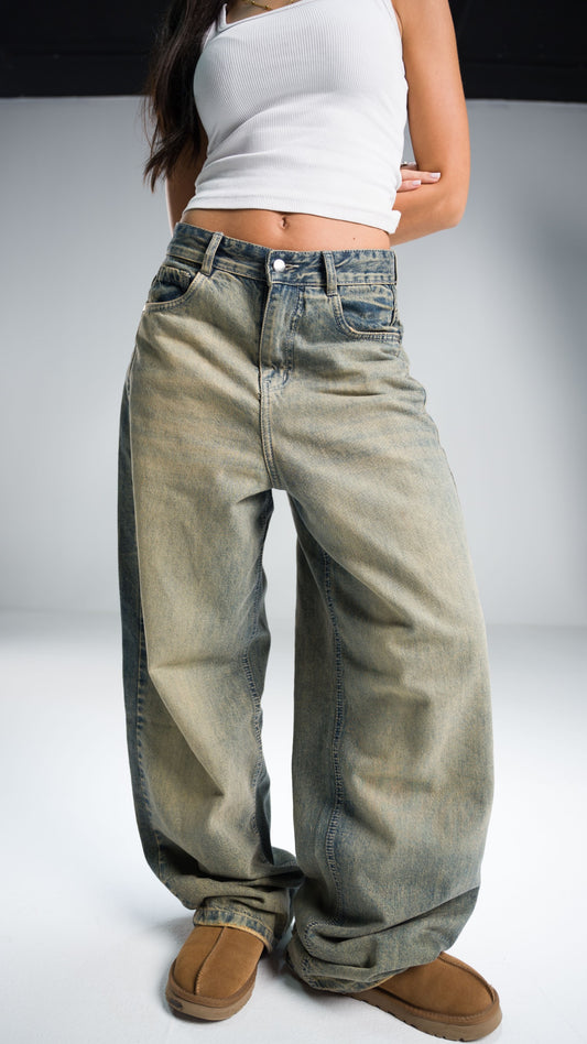 Unisex dark dirty Denim