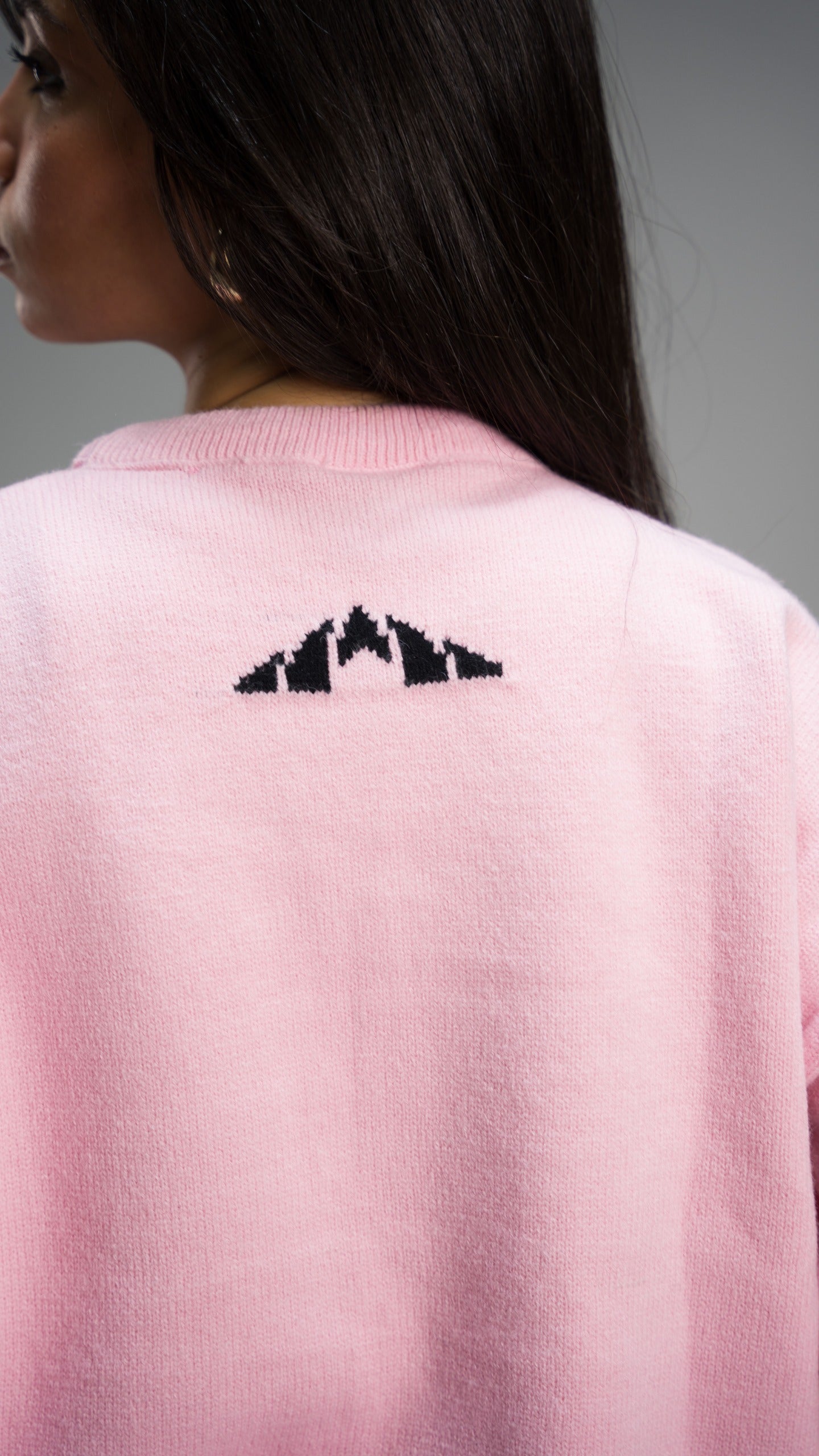 Pixels Knit pink Sweater