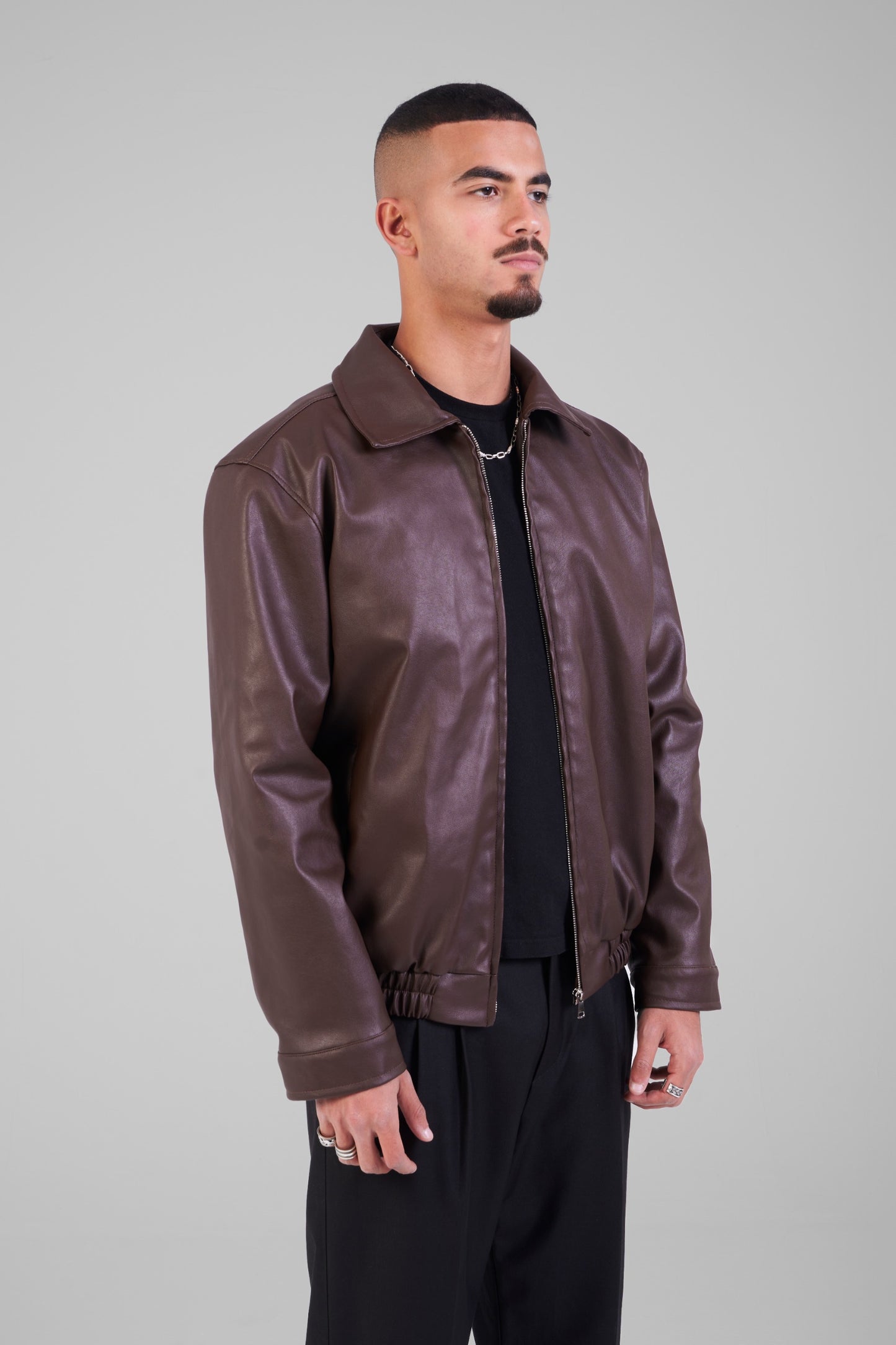Unisex Brown Leather Jacket