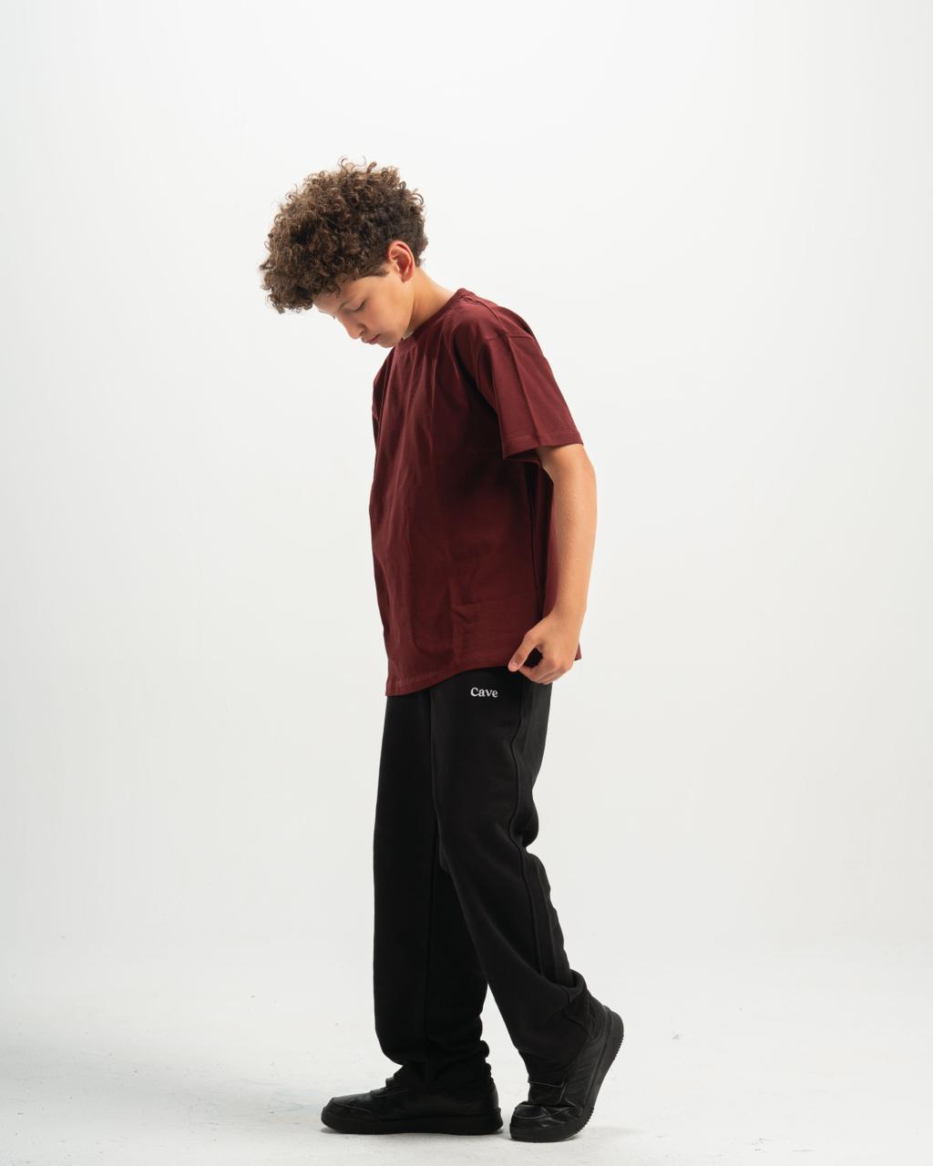 kids basic T-shirt burgundy