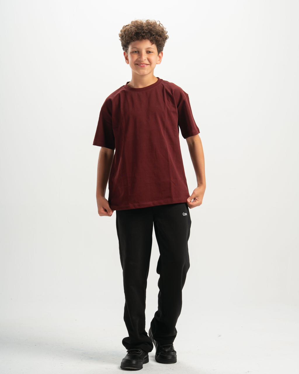 kids basic T-shirt burgundy