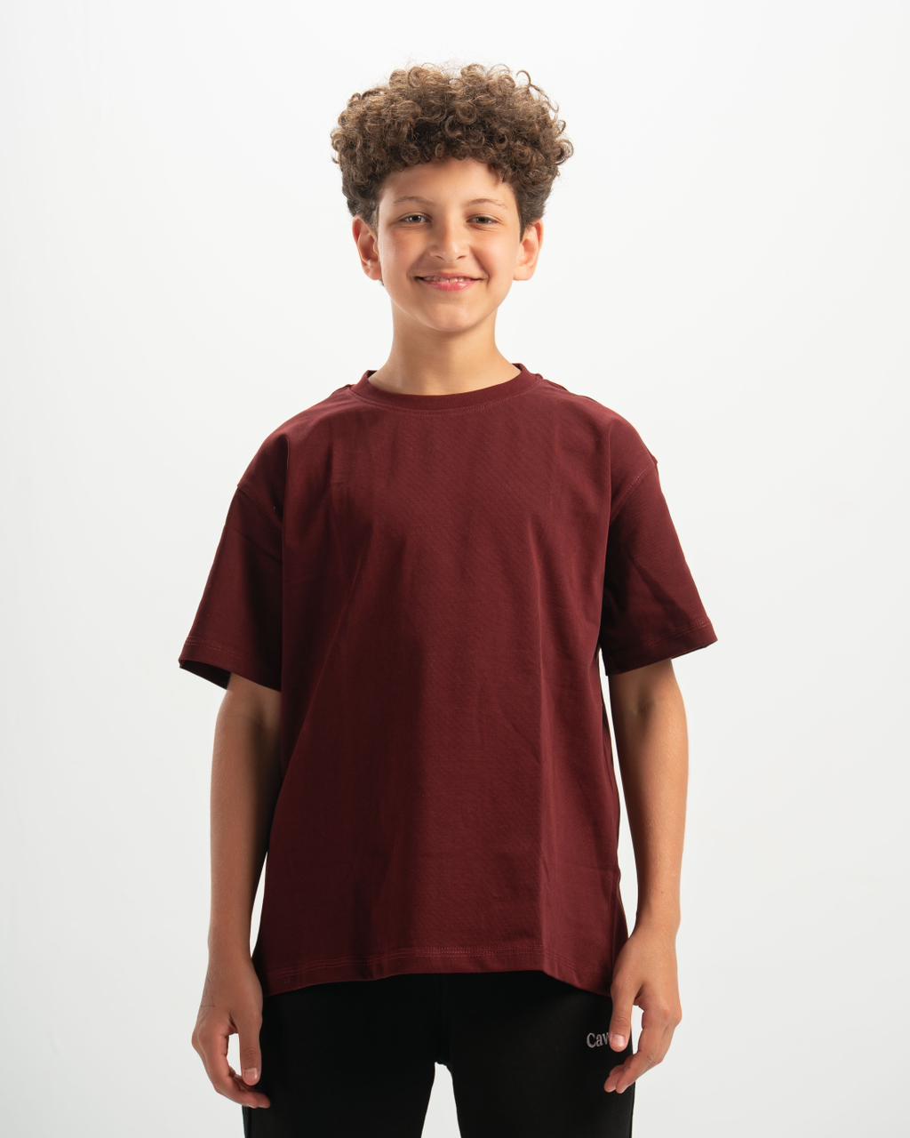 kids basic T-shirt burgundy
